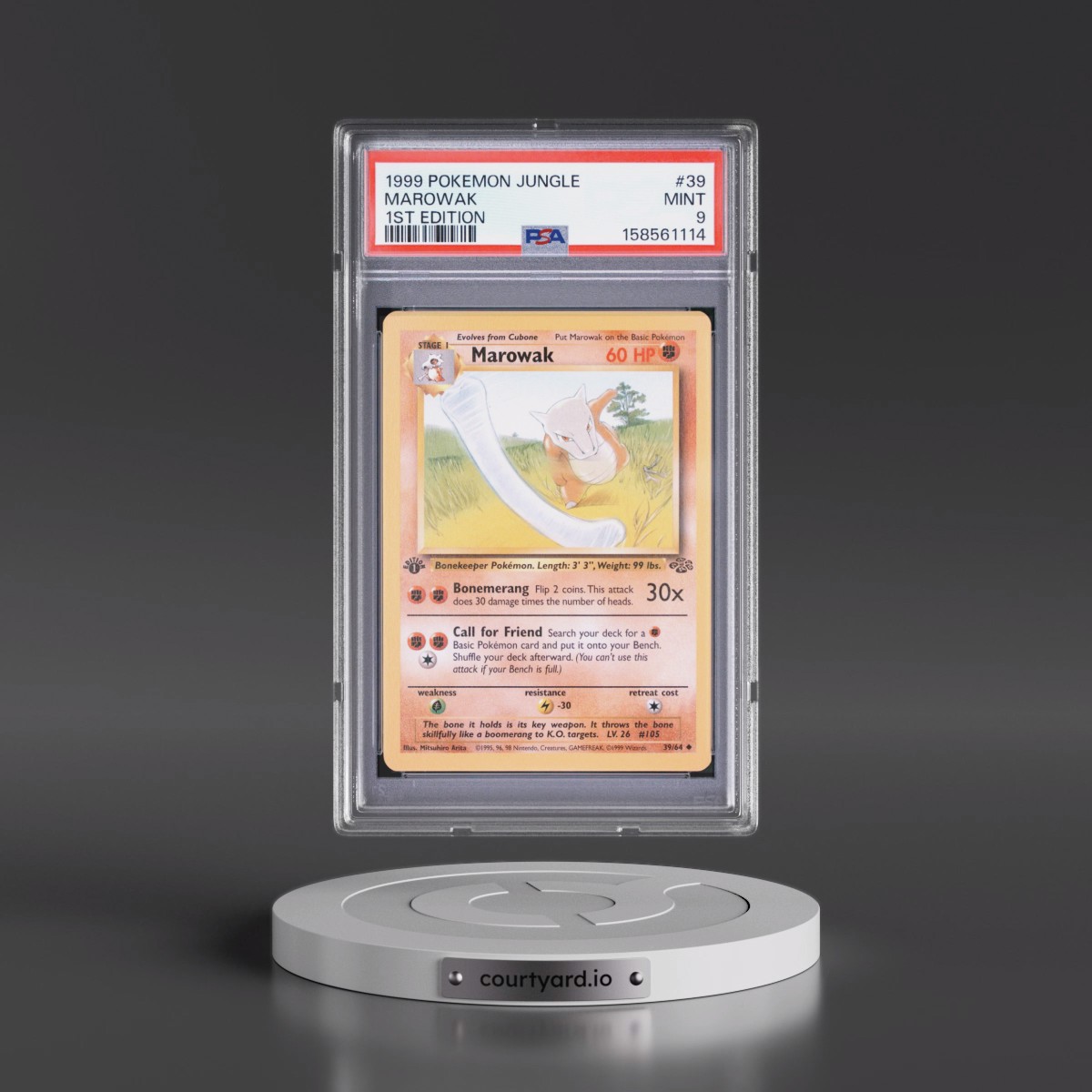 1999 Pokémon Jungle #39 Marowak - 1st Edition (PSA 9 MINT)