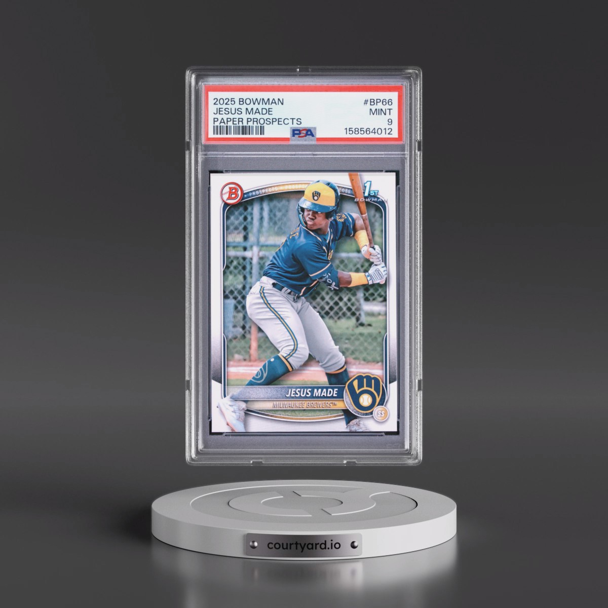 2025 Bowman Paper Prospects Jesus Made #BP66 PSA 9
