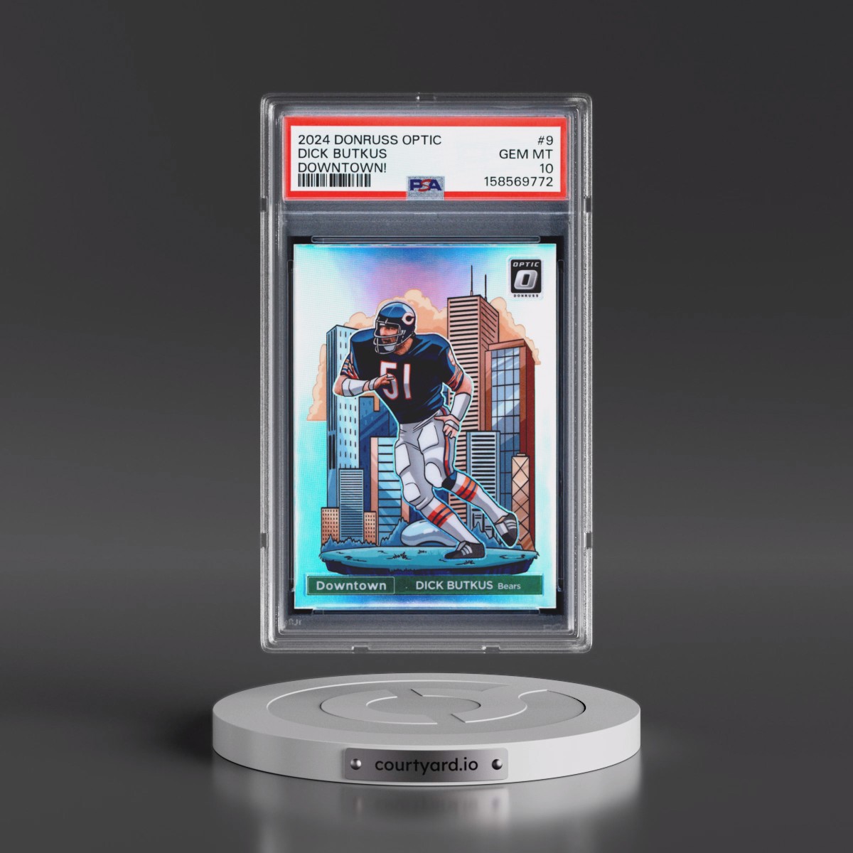 2024 Panini Donruss Optic Downtown! #9 Dick Butkus (PSA 10 GEM MINT)