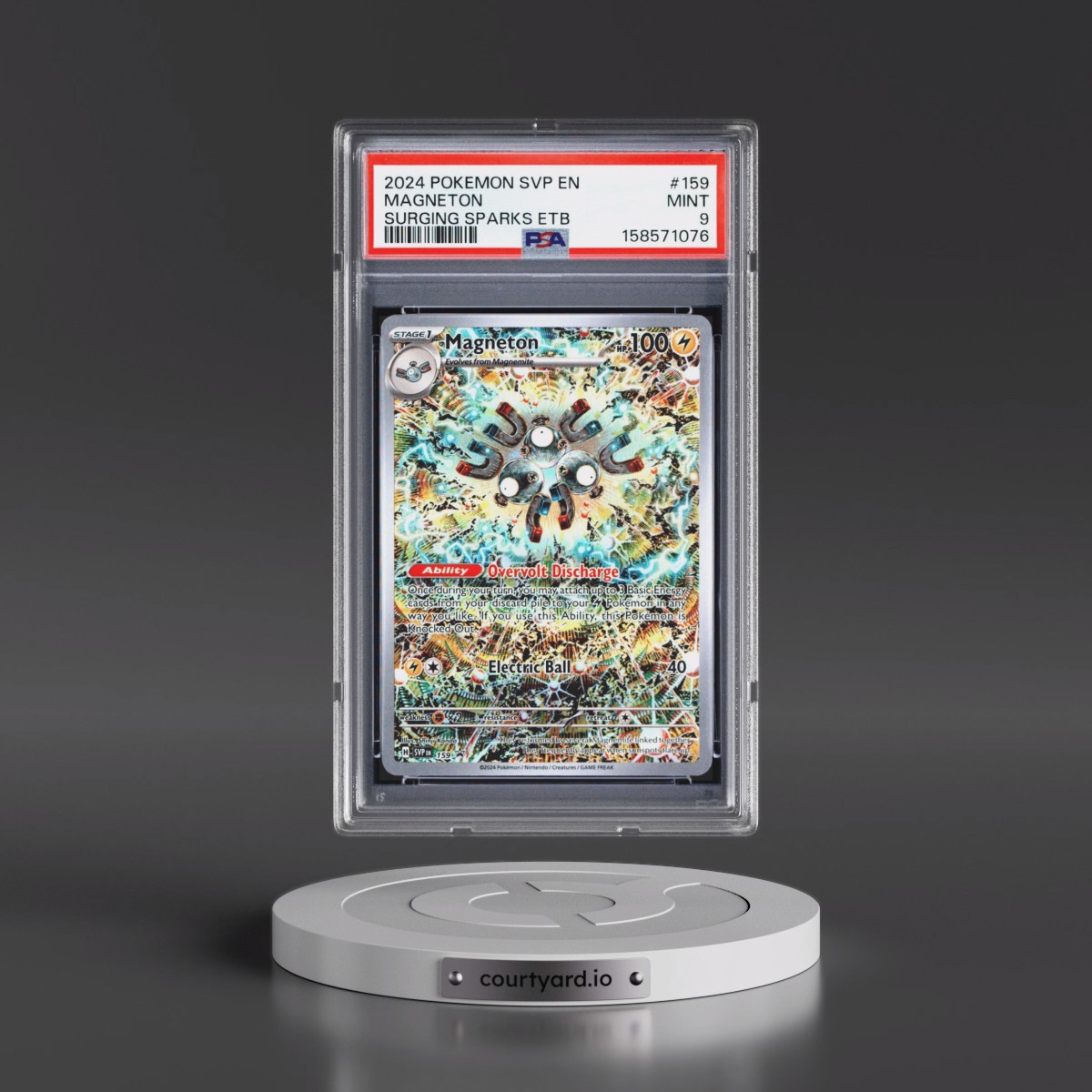 2024 Pokémon Svp EN-SV Black Star Promo #159 Magneton - Surging Sparks Elite Trainer Box (PSA 9 MINT)