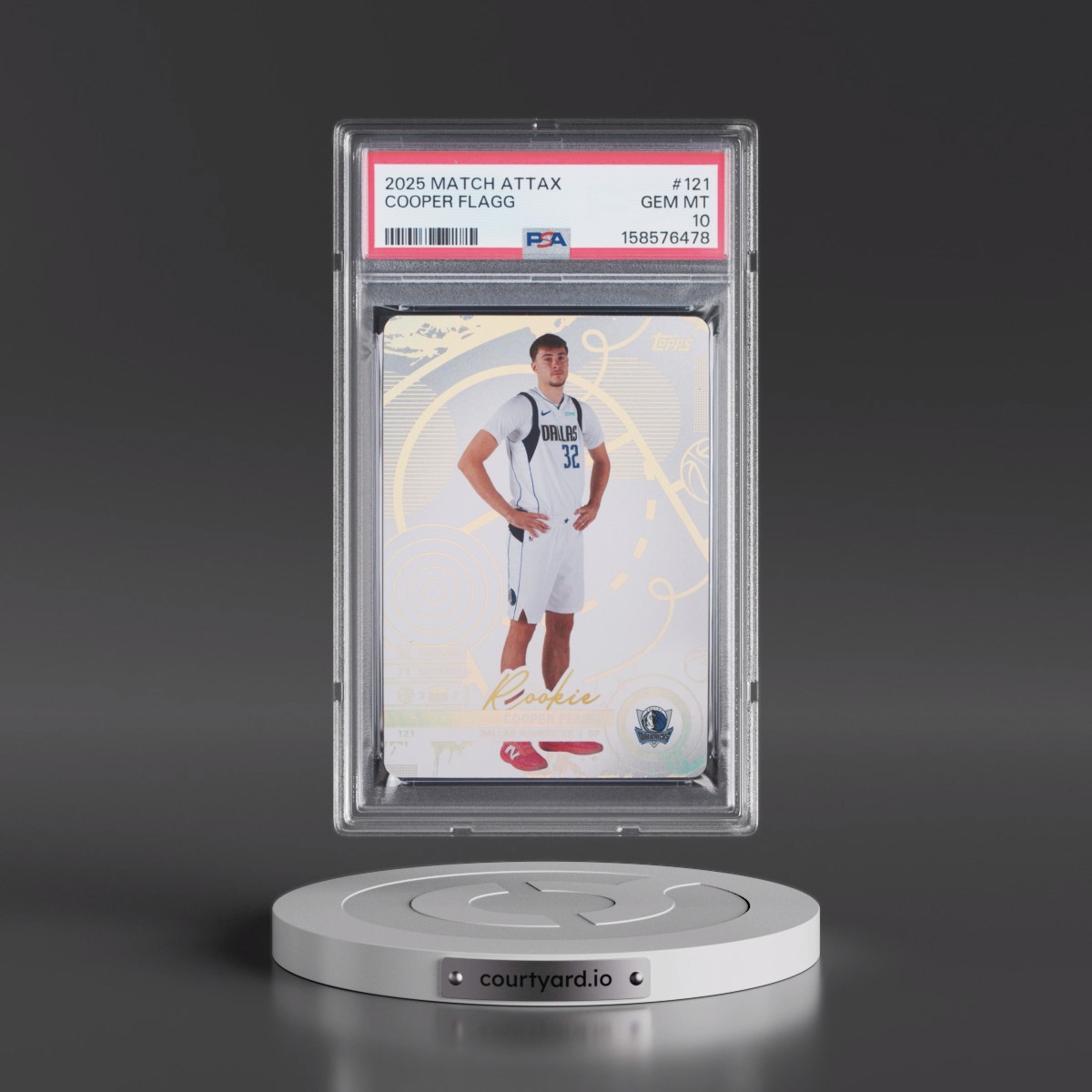 2025 Topps Match Attax #121 Cooper Flagg (PSA 10 GEM MINT)