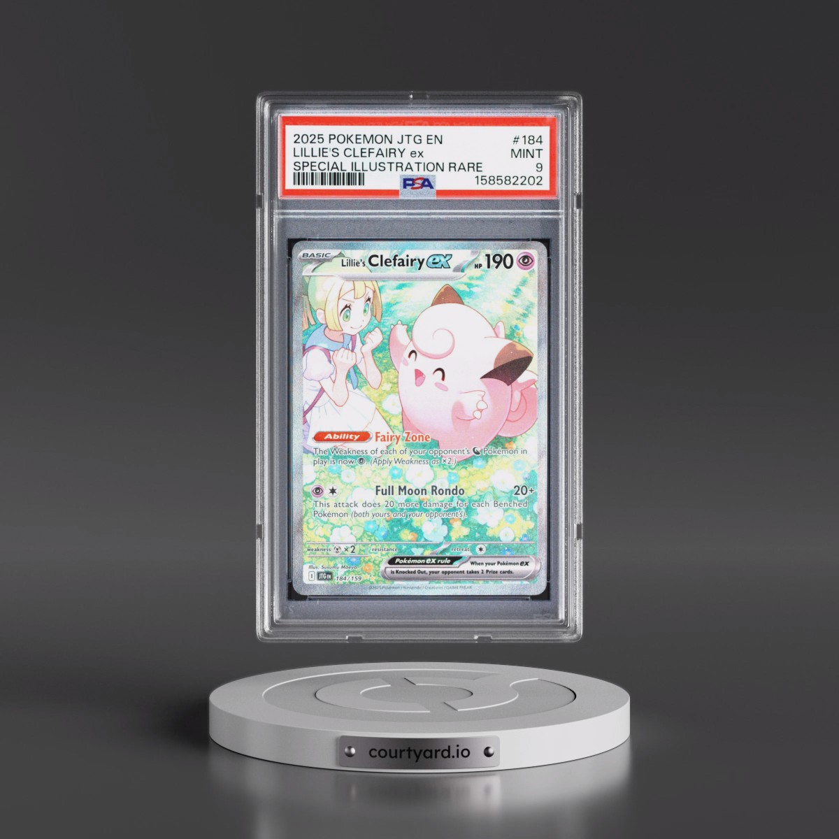 2025 Pokémon Jtg EN-Journey Together #184 Lillie's Clefairy EX - Holo Special Illustration Rare (PSA 9 MINT)