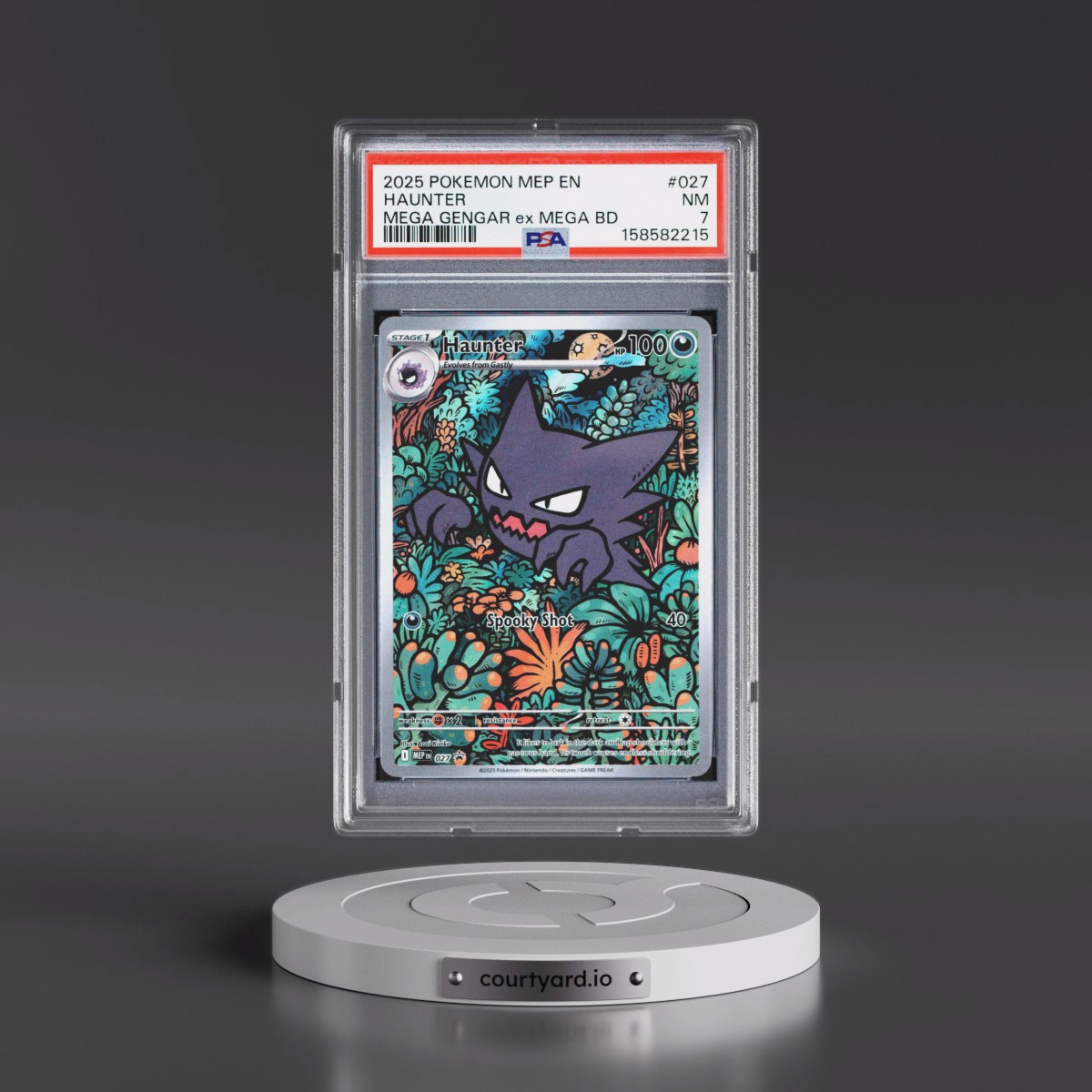 2025 Pokémon Mep EN-Me Black Star Promo #027 Haunter - Mega Gengar EX Mega Battle Deck (PSA 7 NM)