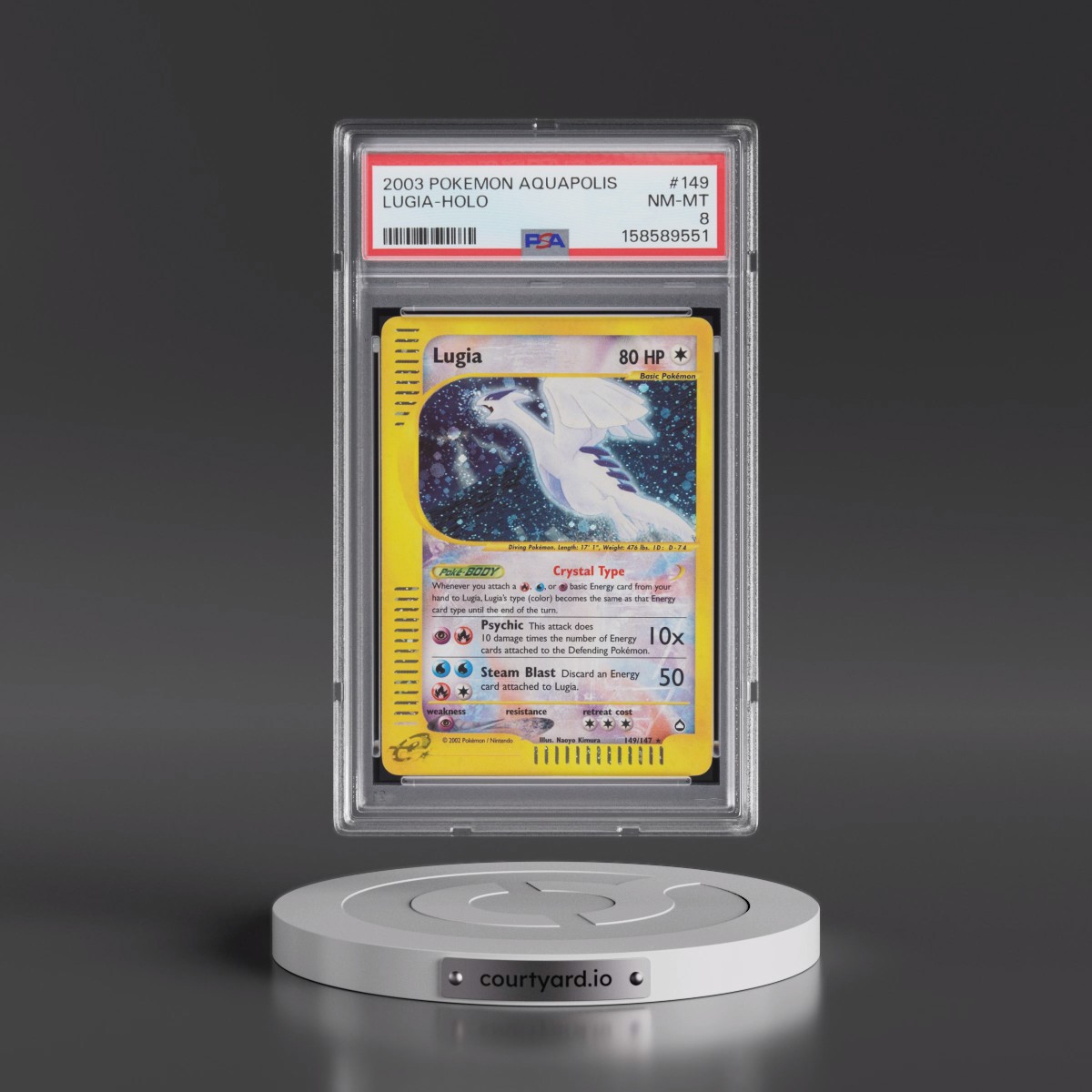 2003 Pokémon Aquapolis #149 Lugia - Holo (PSA 8 NM-MT)
