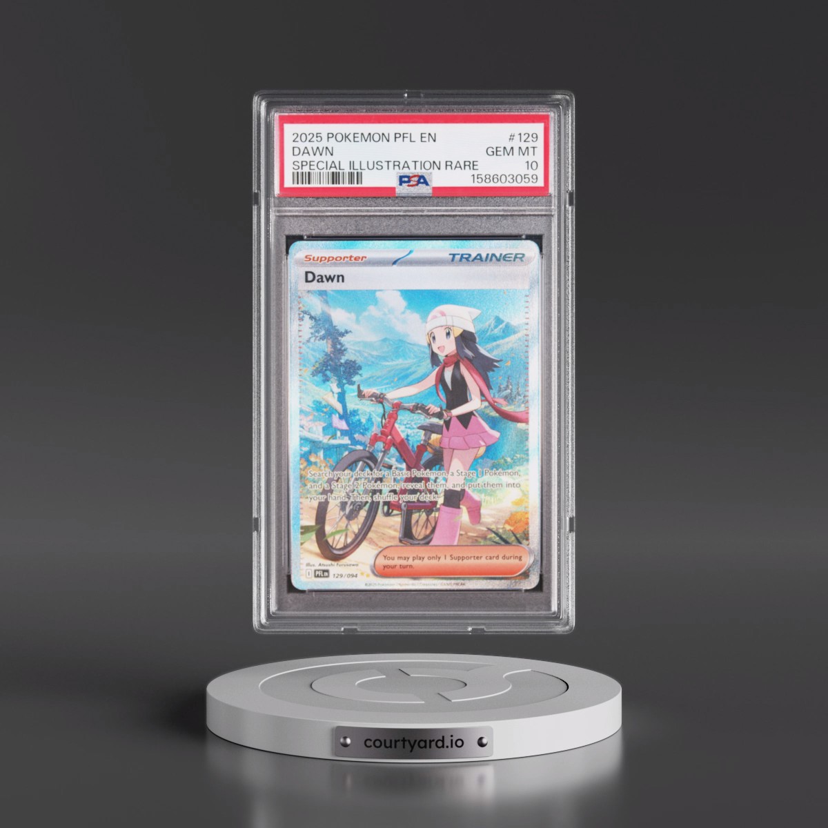 2025 Pokémon Pfl EN-Phantasmal Flames #129 Dawn - Special Illustration Rare (PSA 10 GEM MINT)