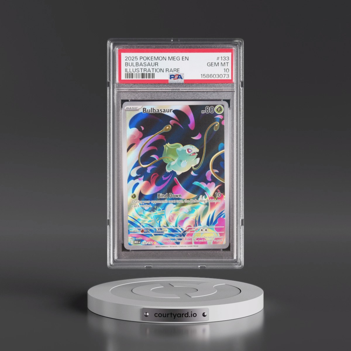 2025 Pokémon Meg EN-Mega Evolution #133 Bulbasaur - Illustration Rare (PSA 10 GEM MINT)
