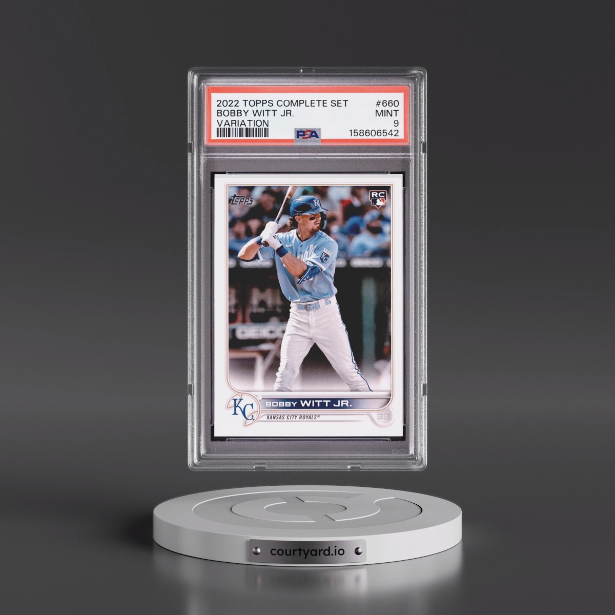 2022 Topps Complete Set #660 Bobby Witt Jr. - Variation (PSA 9 MINT)