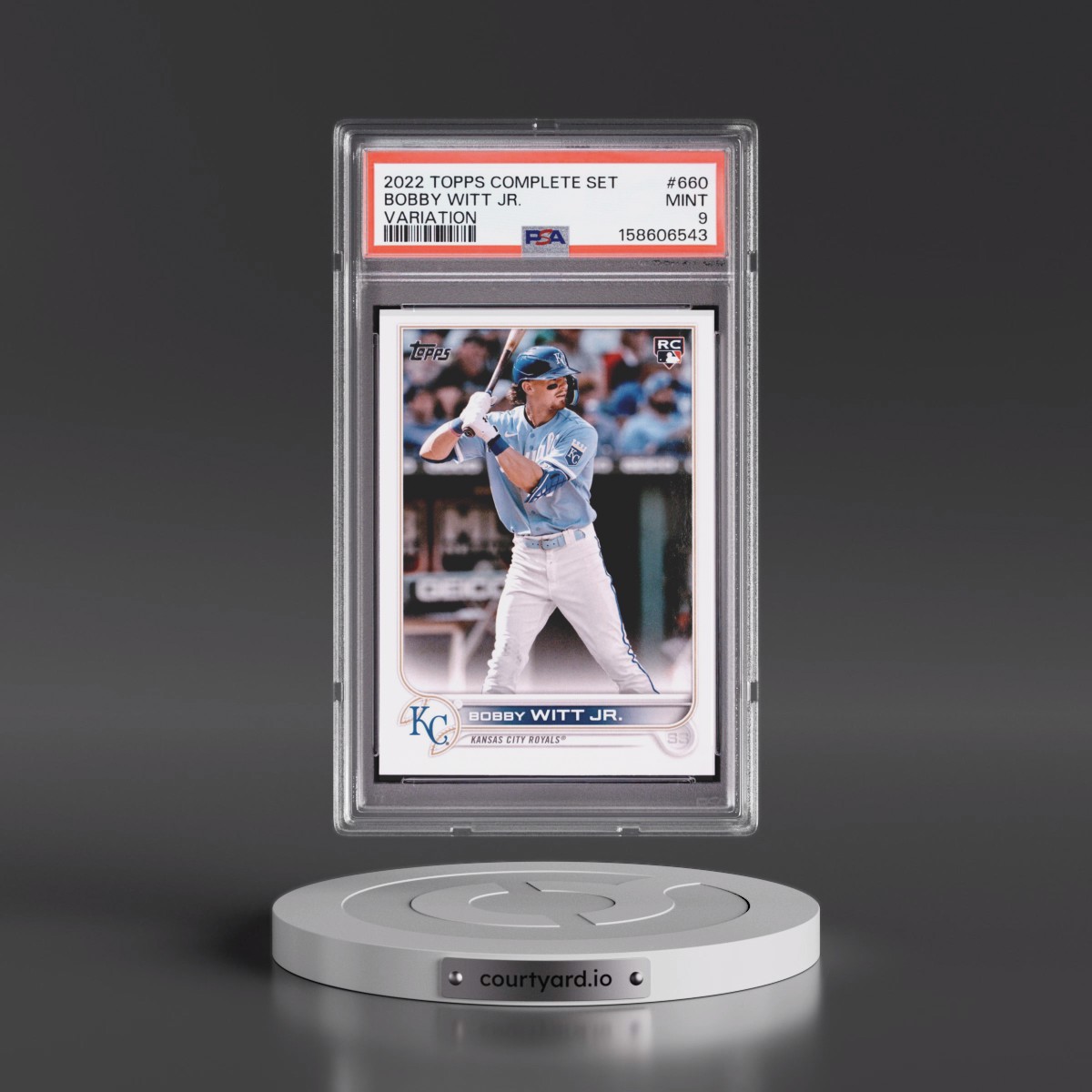 2022 Topps Complete Set #660 Bobby Witt Jr. - Variation (PSA 9 MINT)