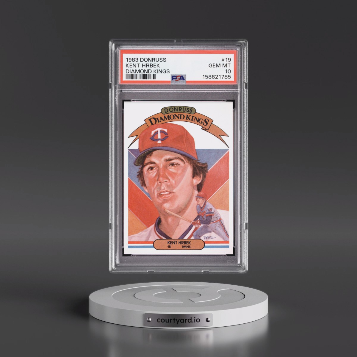 1983 Donruss #19 Kent Hrbek - Diamond Kings (PSA 10 GEM MINT)