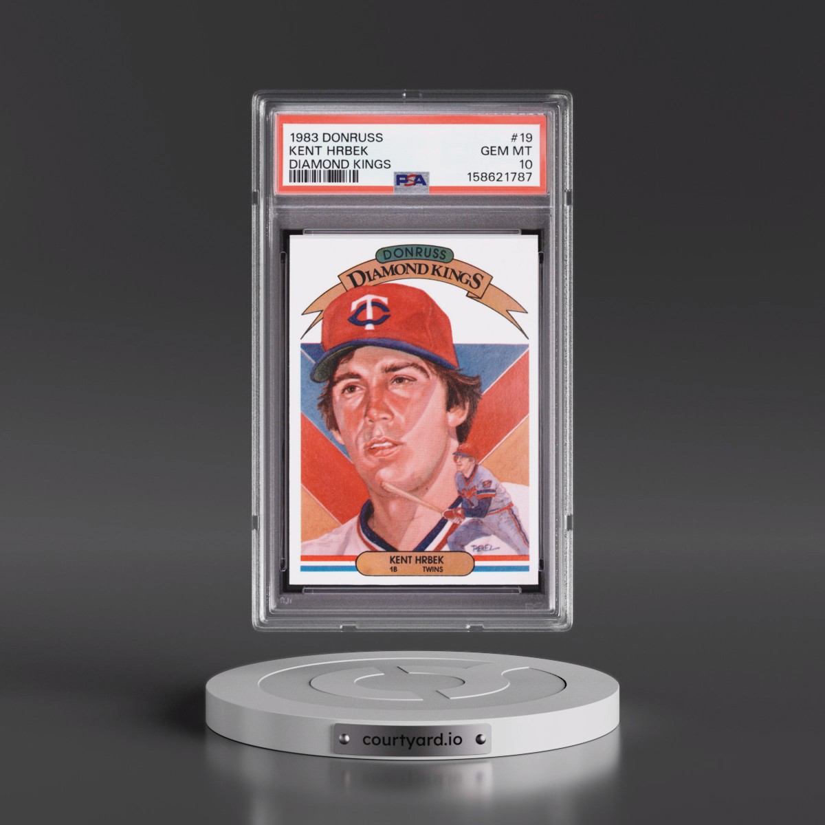 1983 Donruss #19 Kent Hrbek - Diamond Kings (PSA 10 GEM MINT)