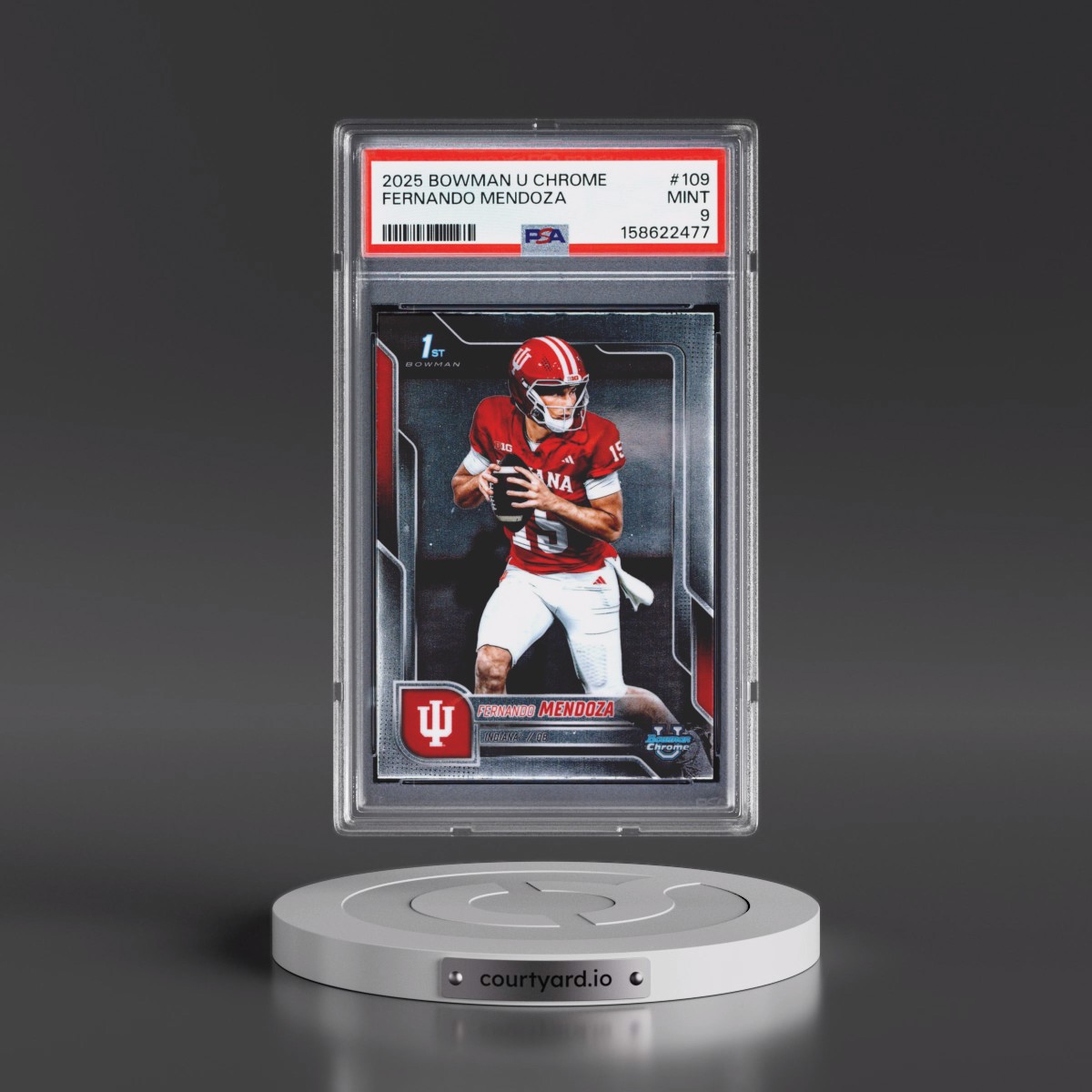 2025 Bowman University Chrome #109 Fernando Mendoza (PSA 9 MINT)