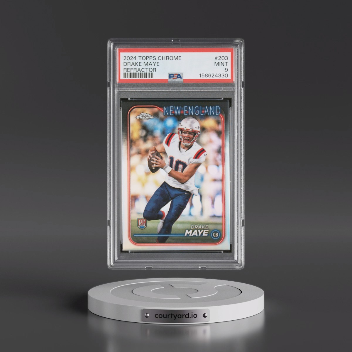2024 Topps Chrome #203 Drake Maye - Refractor (PSA 9 MINT)
