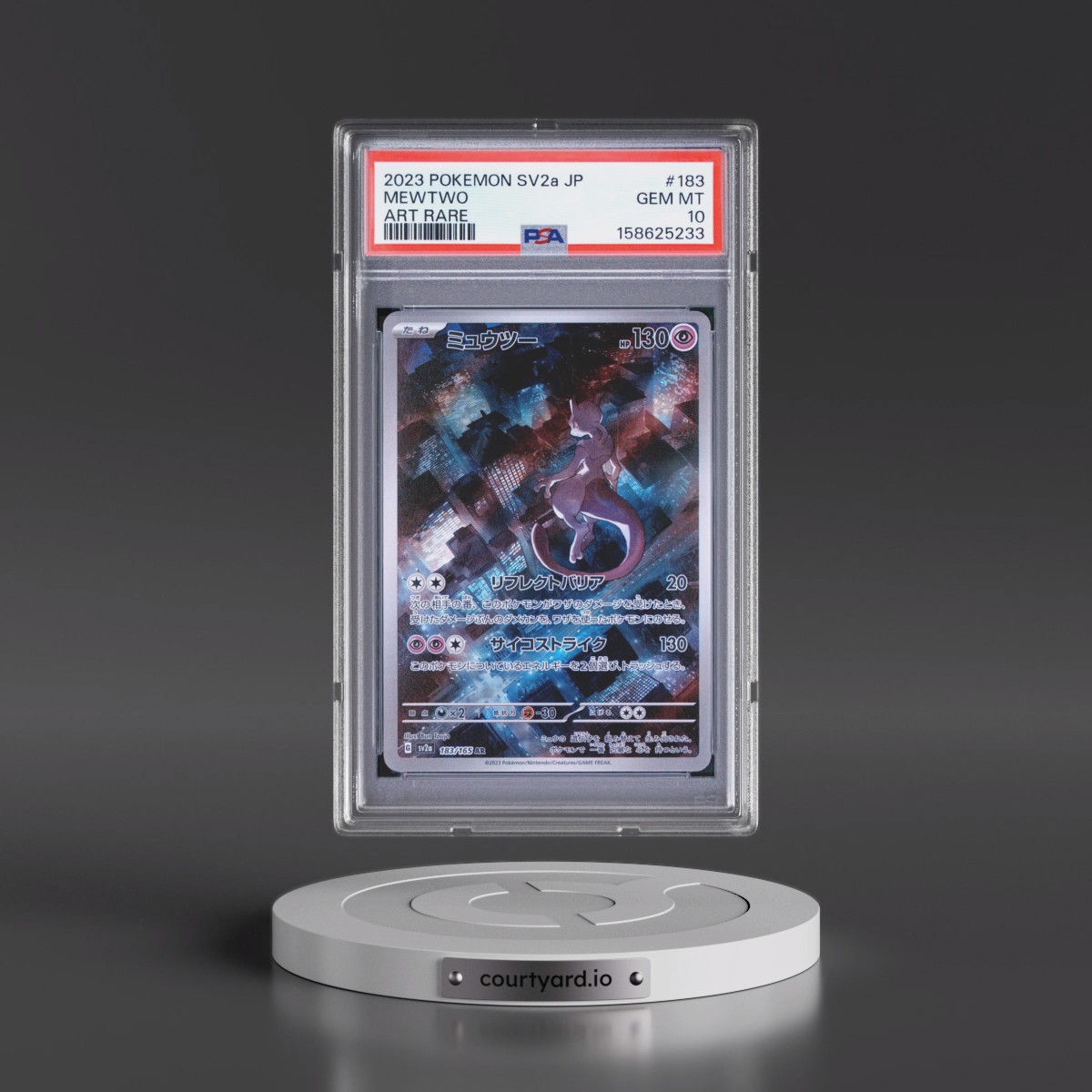 2023 Pokémon Sv2a-Pokémon 151 #183 Mewtwo - Art Rare (PSA 10 GEM MINT)