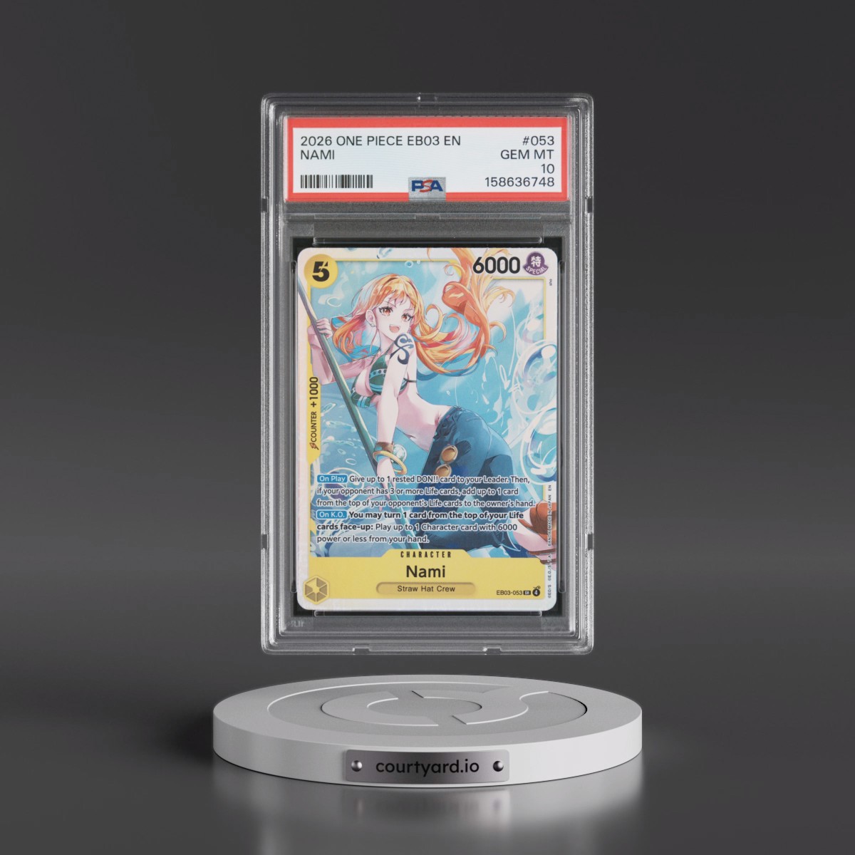 2026 One Piece EB03-Extra Booster -One Piece Heroines Edition Nami #053 PSA 10