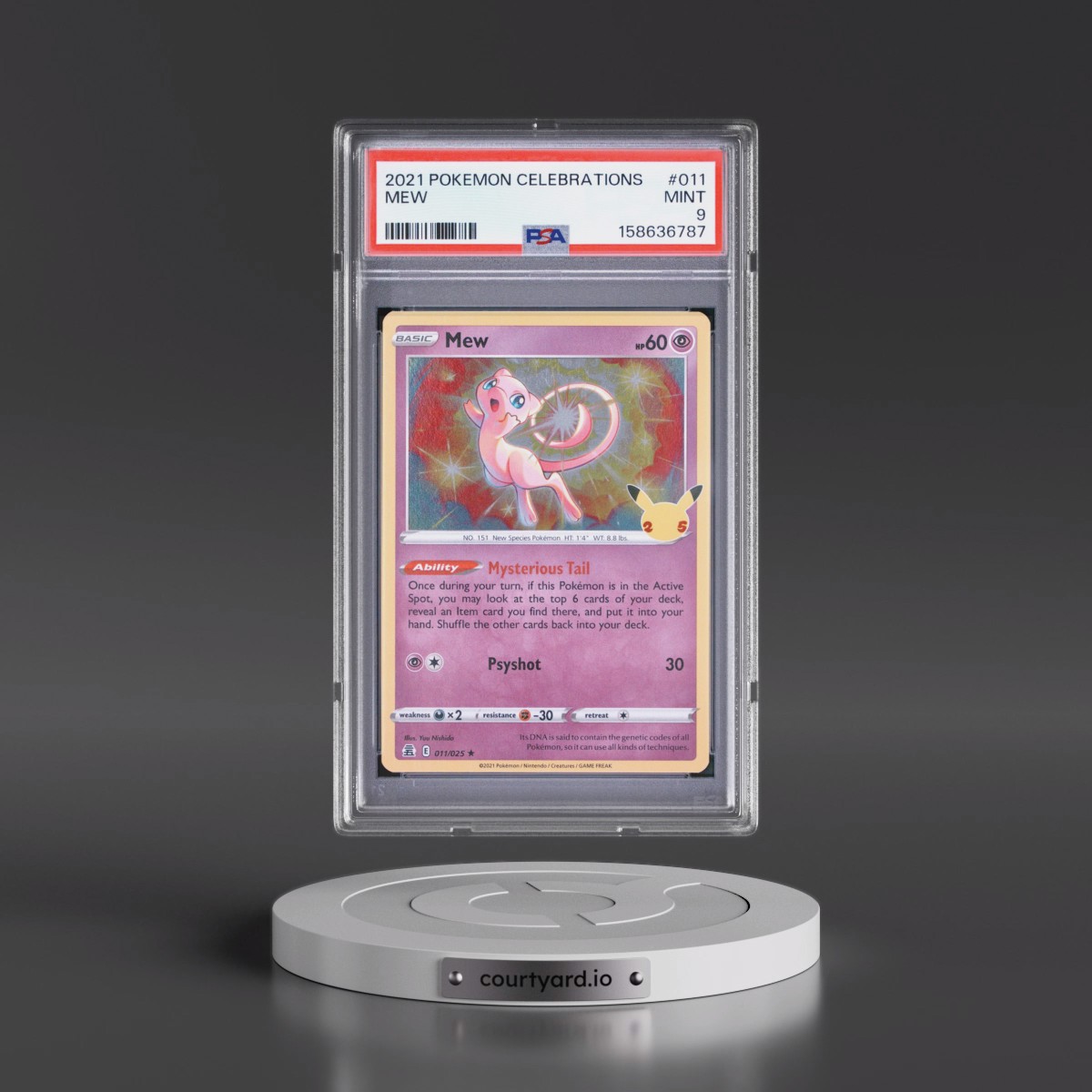 2021 Pokémon Celebrations #011 Mew (PSA 9 MINT)