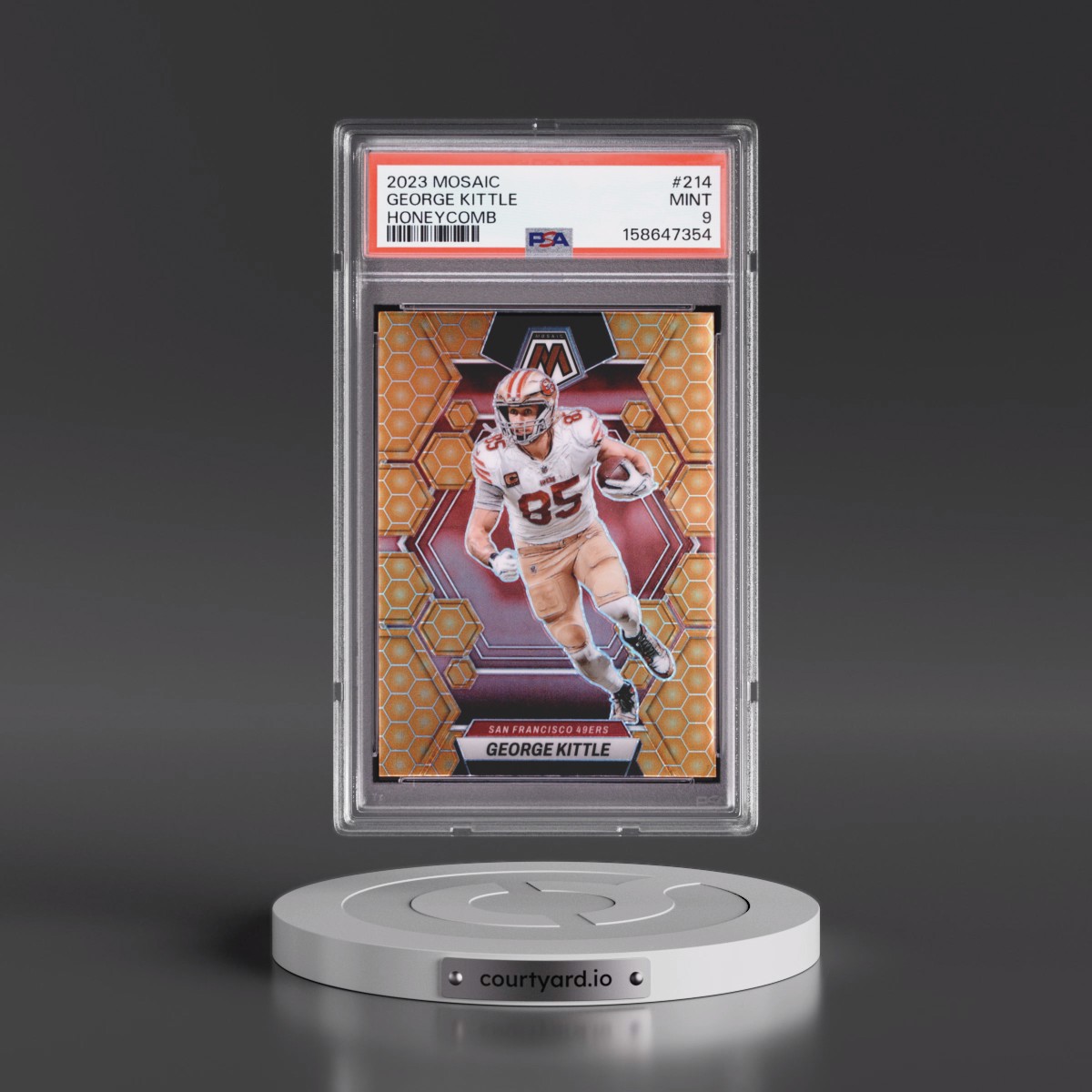 2023 Panini Mosaic George Kittle - Honeycomb #214 PSA 9