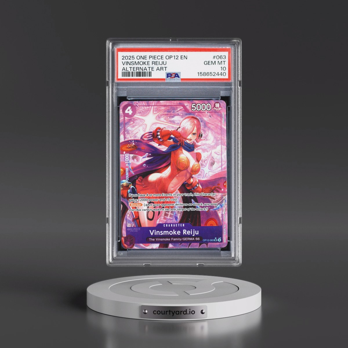 2025 One Piece OP12-Legacy of the Master #063 Vinsmoke Reiju - Alternate Art (PSA 10 GEM MINT)
