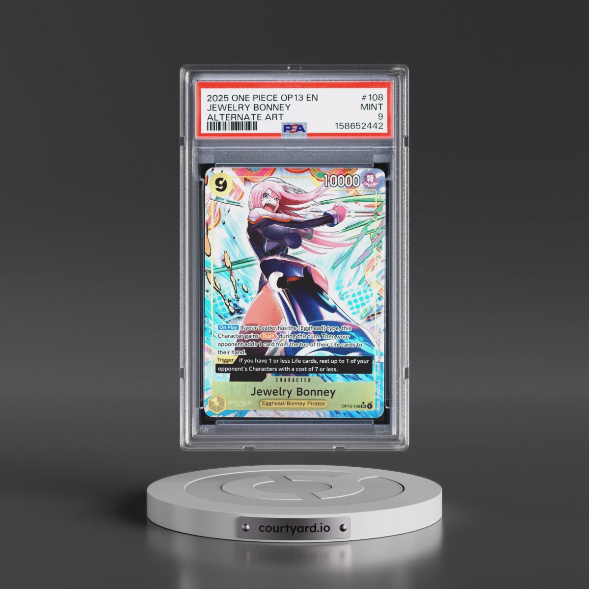 2025 One Piece OP13-Carrying on His Will #108 Jewelry Bonney - Alternate Art (PSA 9 MINT)