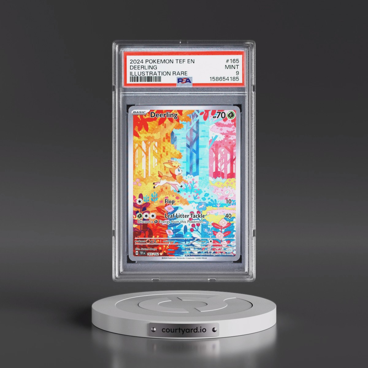 2024 Pokémon Tef EN-Temporal Forces #165 Deerling - Illustration Rare (PSA 9 MINT)