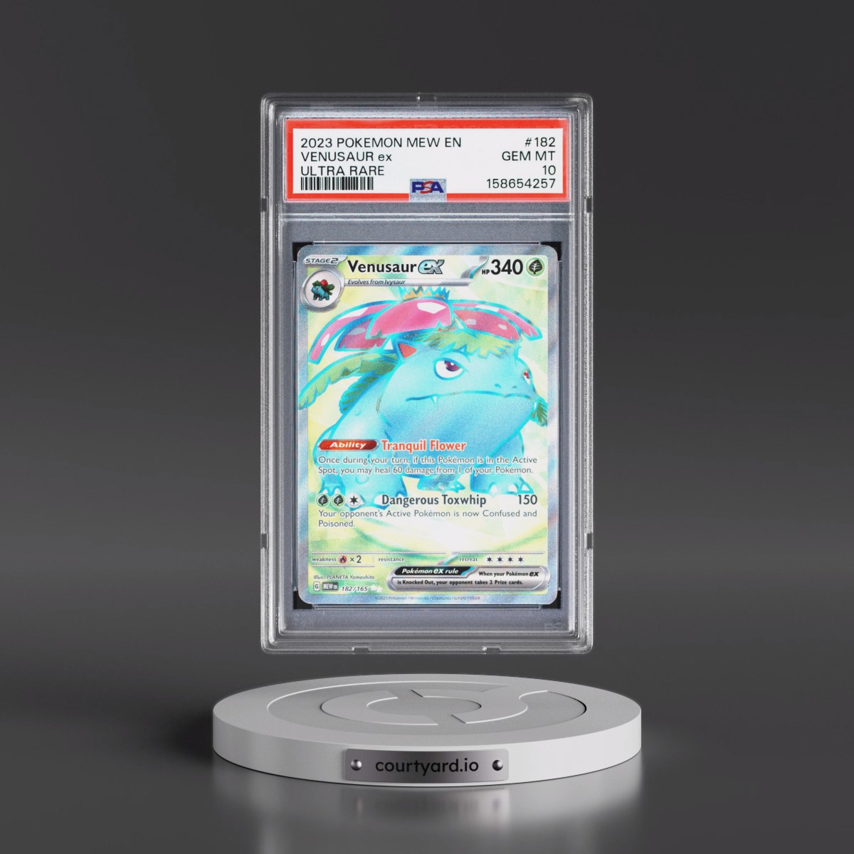 2023 Pokémon Mew EN-151 #182 Venusaur EX - Holo Ultra Rare (PSA 10 GEM MINT)