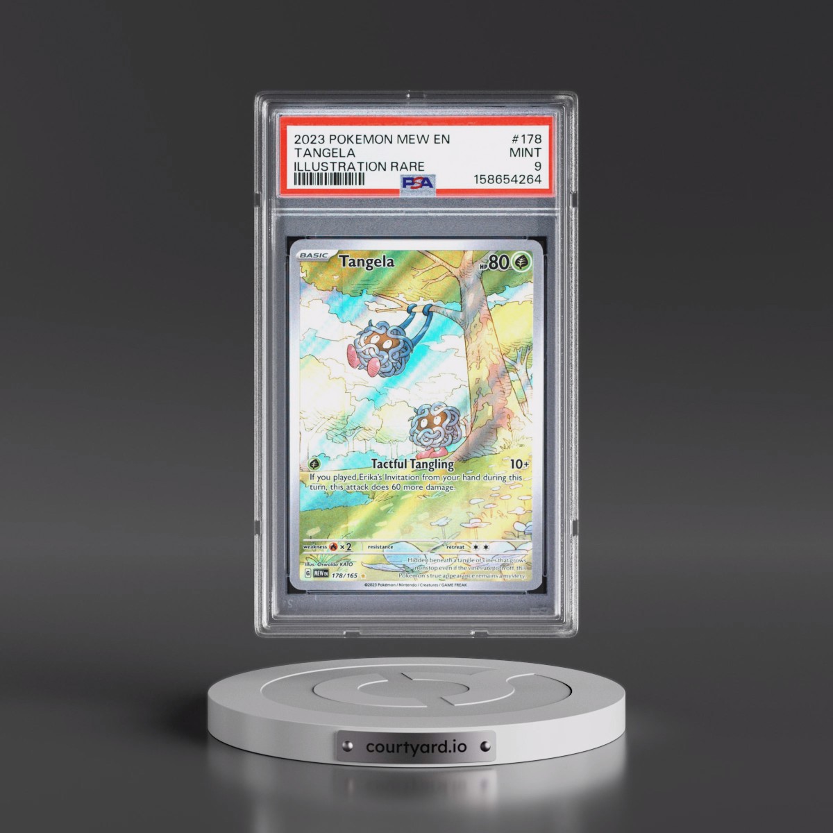 2023 Pokémon Mew EN-151 #178 Tangela - Illustration Rare (PSA 9 MINT)