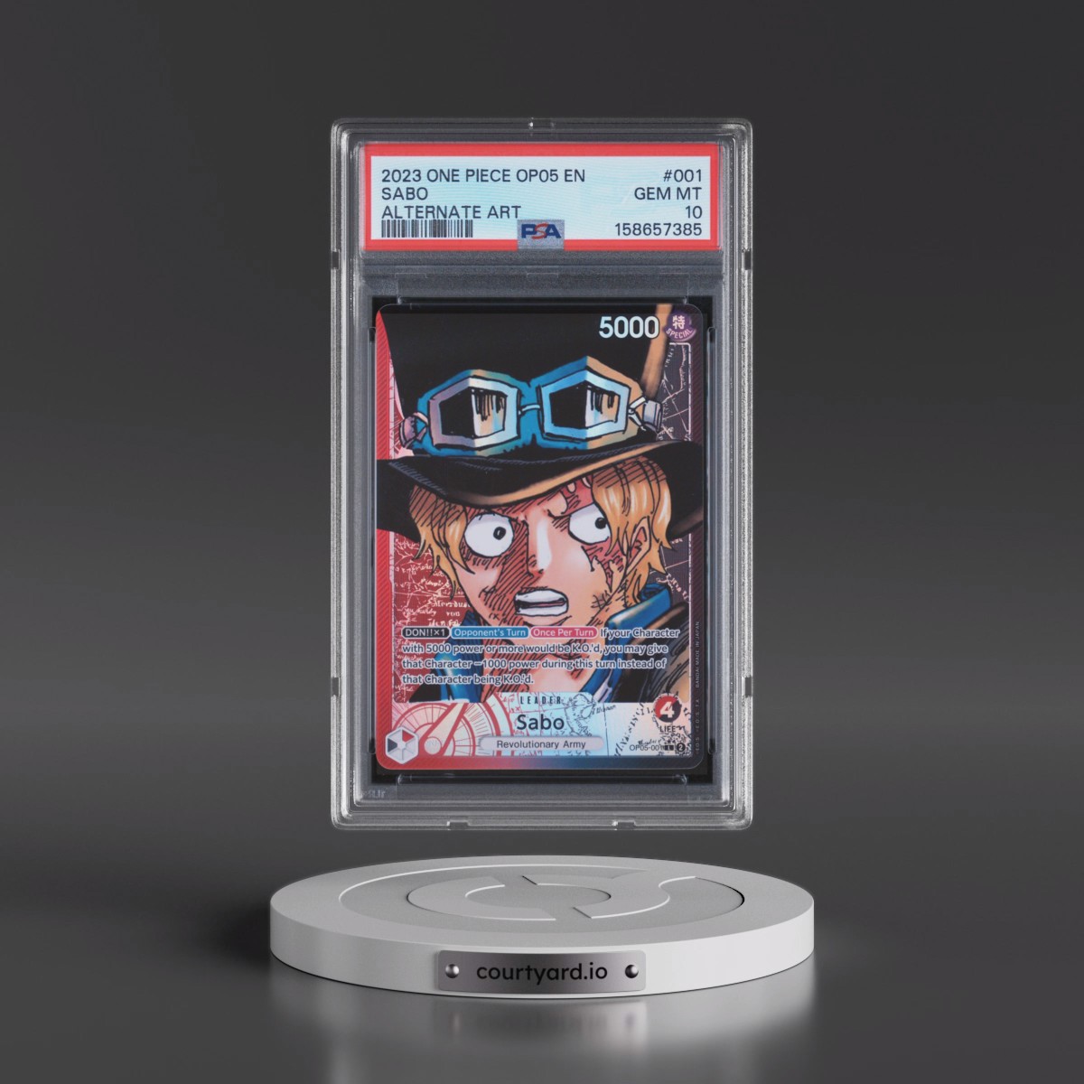 2023 One Piece OP05-Awakening of the New Era #001 Sabo - Alternate Art (PSA 10 GEM MINT)