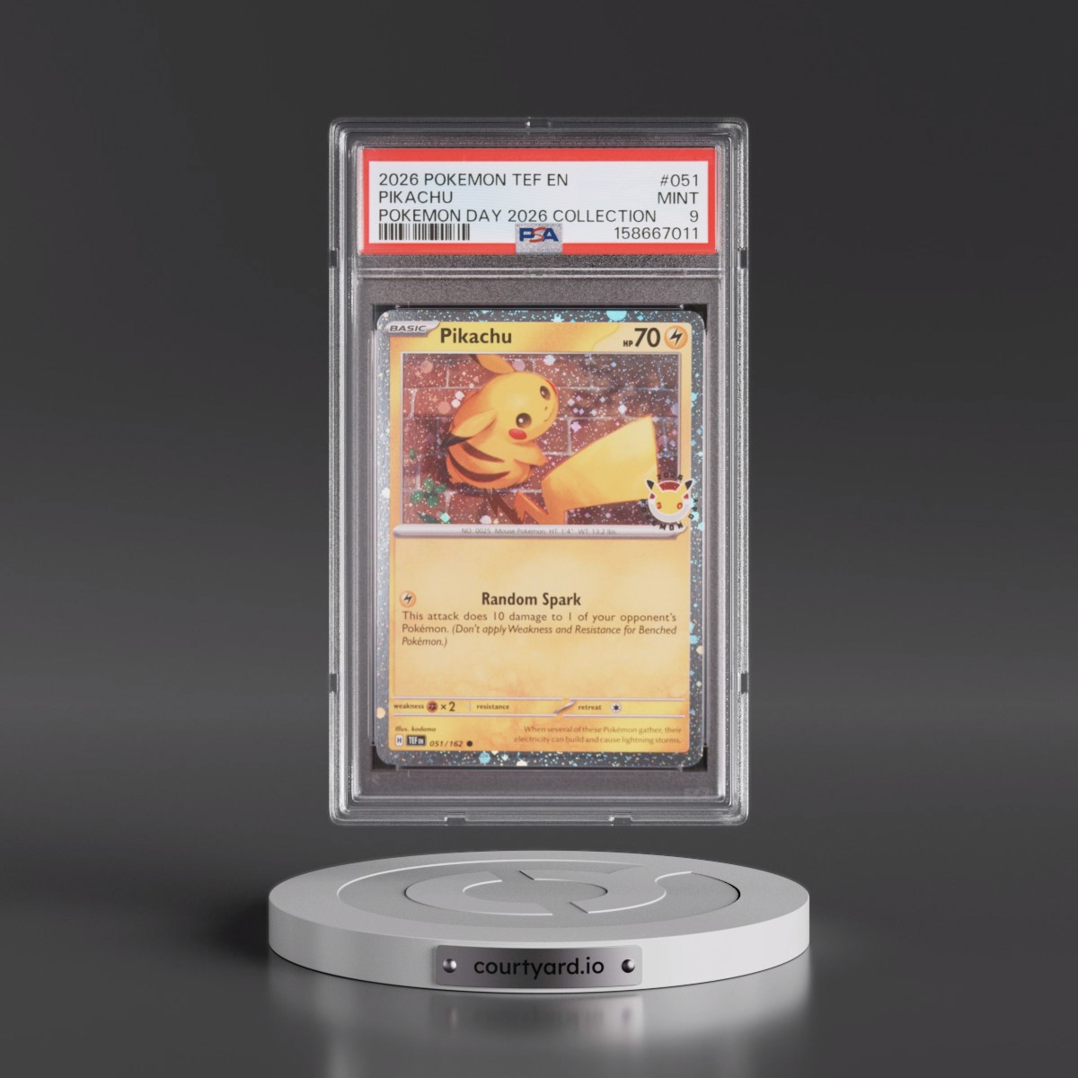 2026 Pokémon Tef EN-Temporal Forces #051 Pikachu - Pokemon Day 2026 Collection (PSA 9 MINT)
