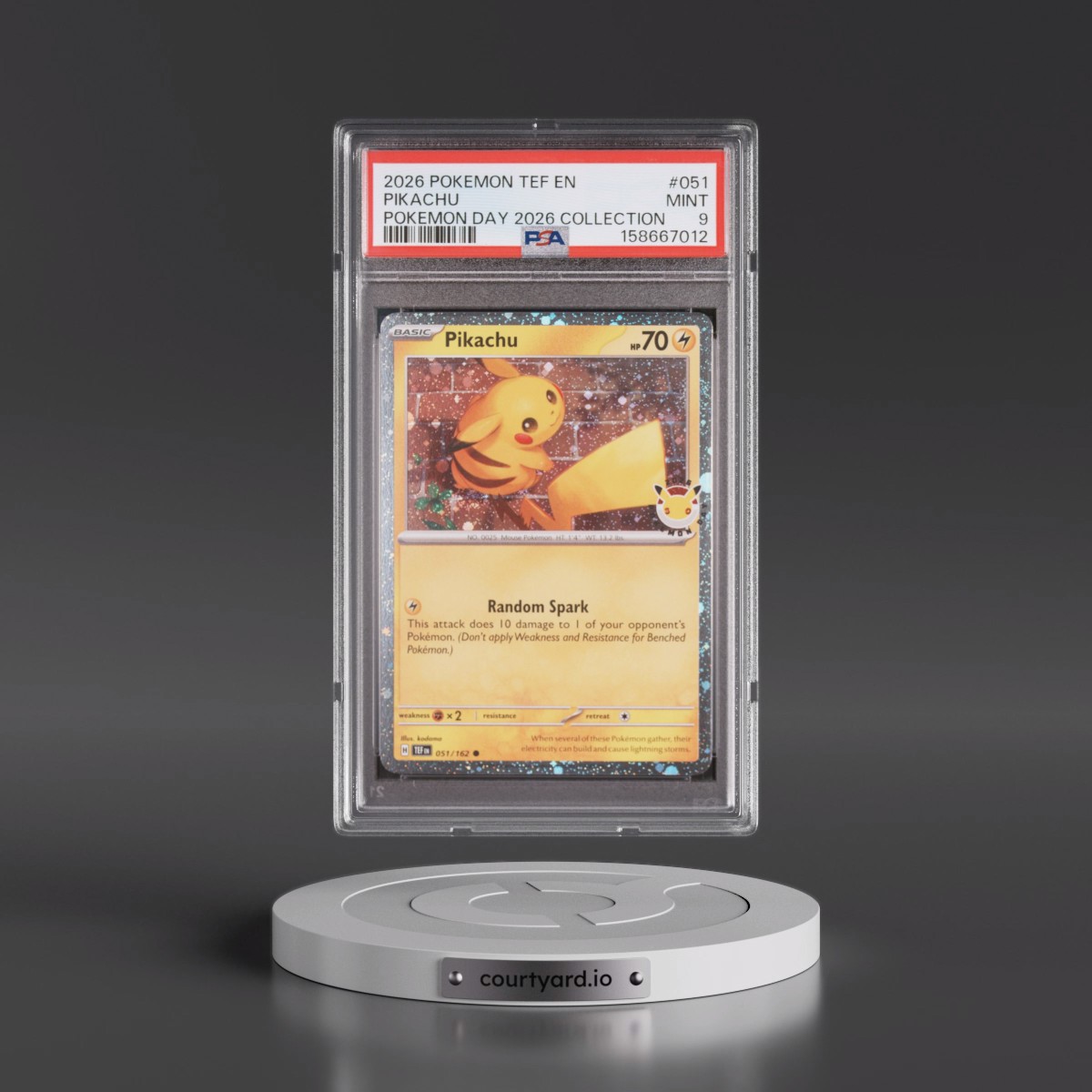2026 Pokémon Tef EN-Temporal Forces #051 Pikachu - Pokemon Day 2026 Collection (PSA 9 MINT)