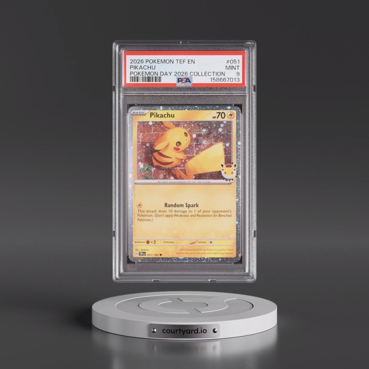 2026 Pokémon Tef EN-Temporal Forces #051 Pikachu - Pokemon Day 2026 Collection (PSA 9 MINT)