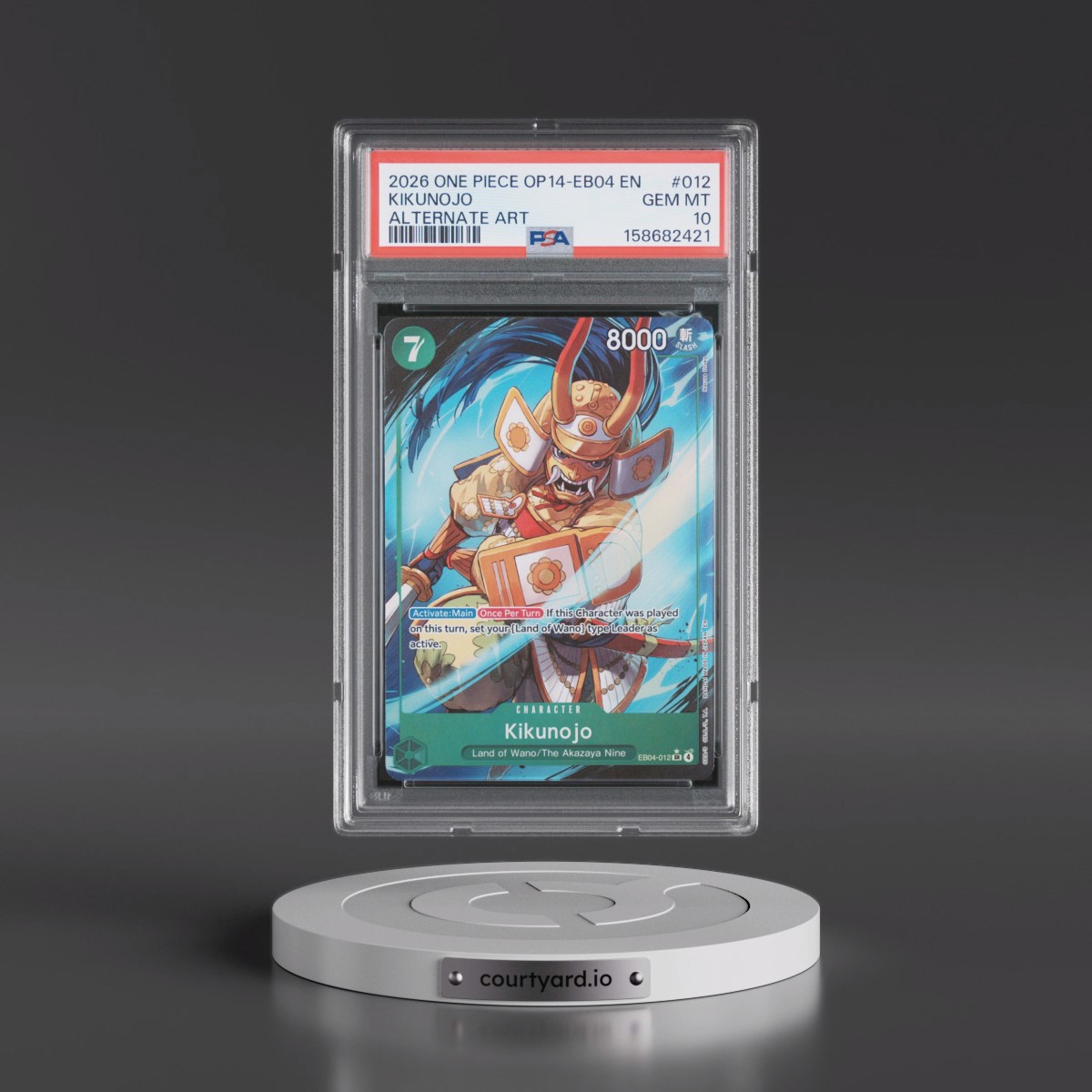 2026 One Piece OP14-EB04-the Azure Sea's Seven #012 Kikunojo - Alternate Art (PSA 10 GEM MINT)