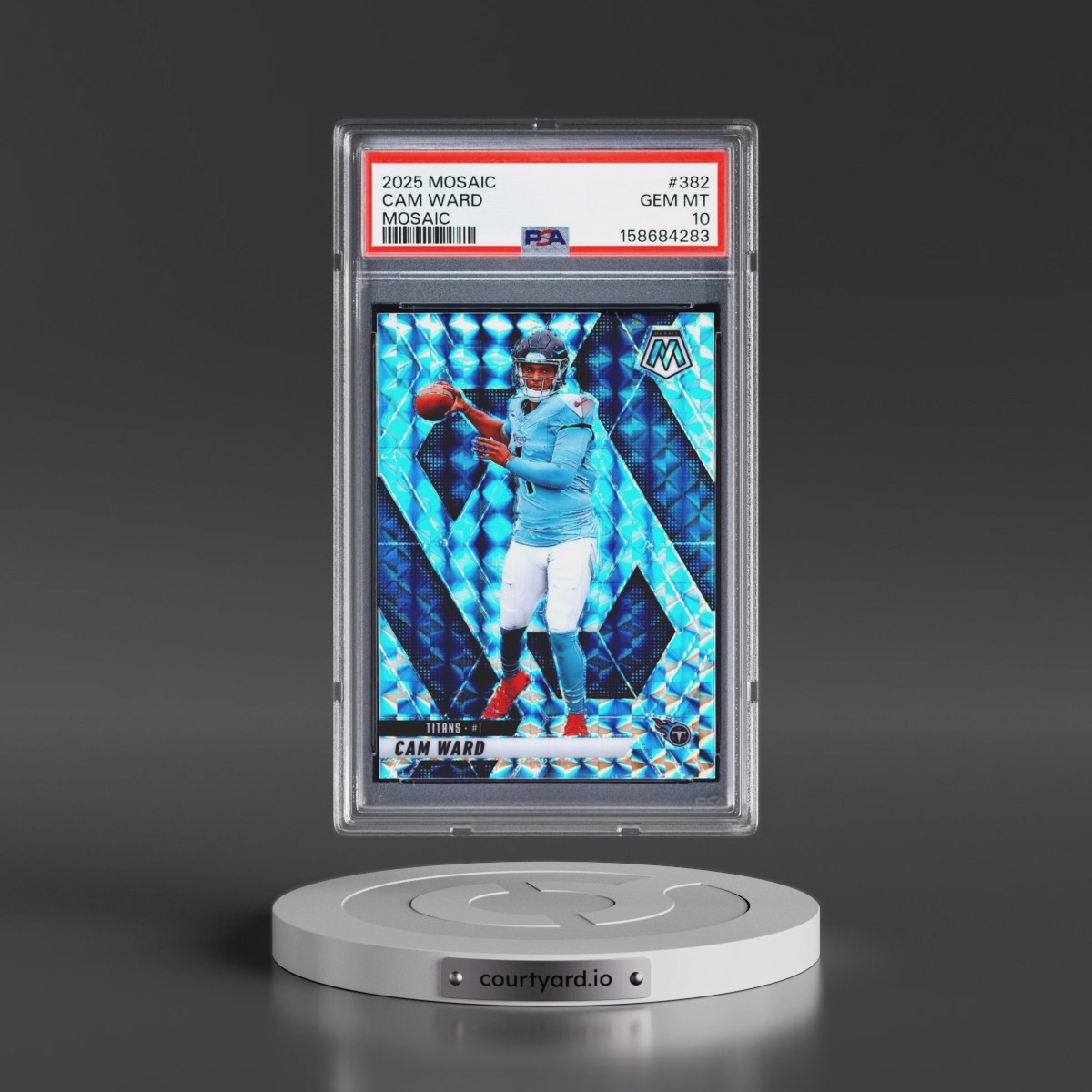 2025 Panini Mosaic #382 Cam Ward - Mosaic (PSA 10 GEM MINT)