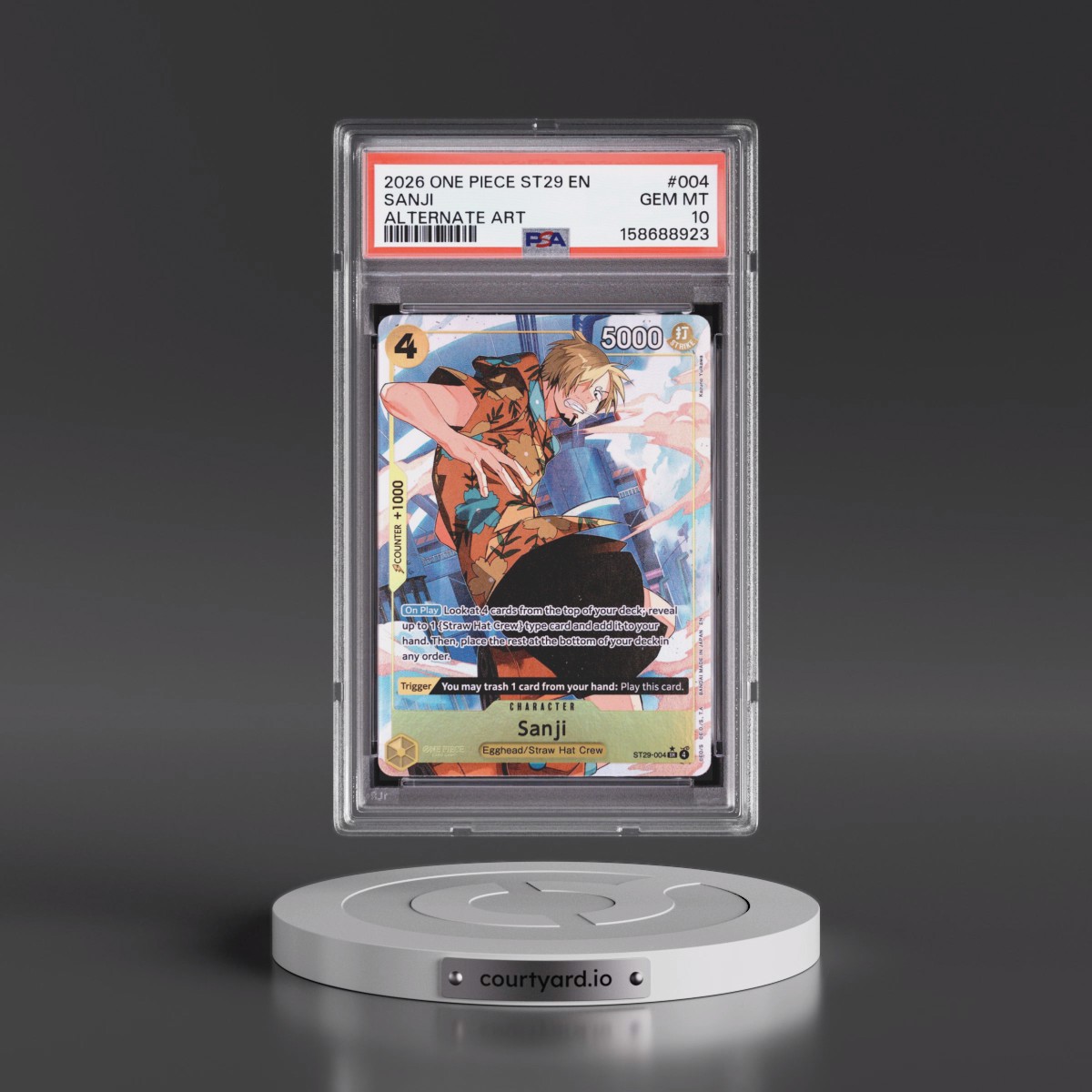 2026 One Piece Starter Deck ST29-Egghead #004 Sanji - Alternate Art (PSA 10 GEM MINT)