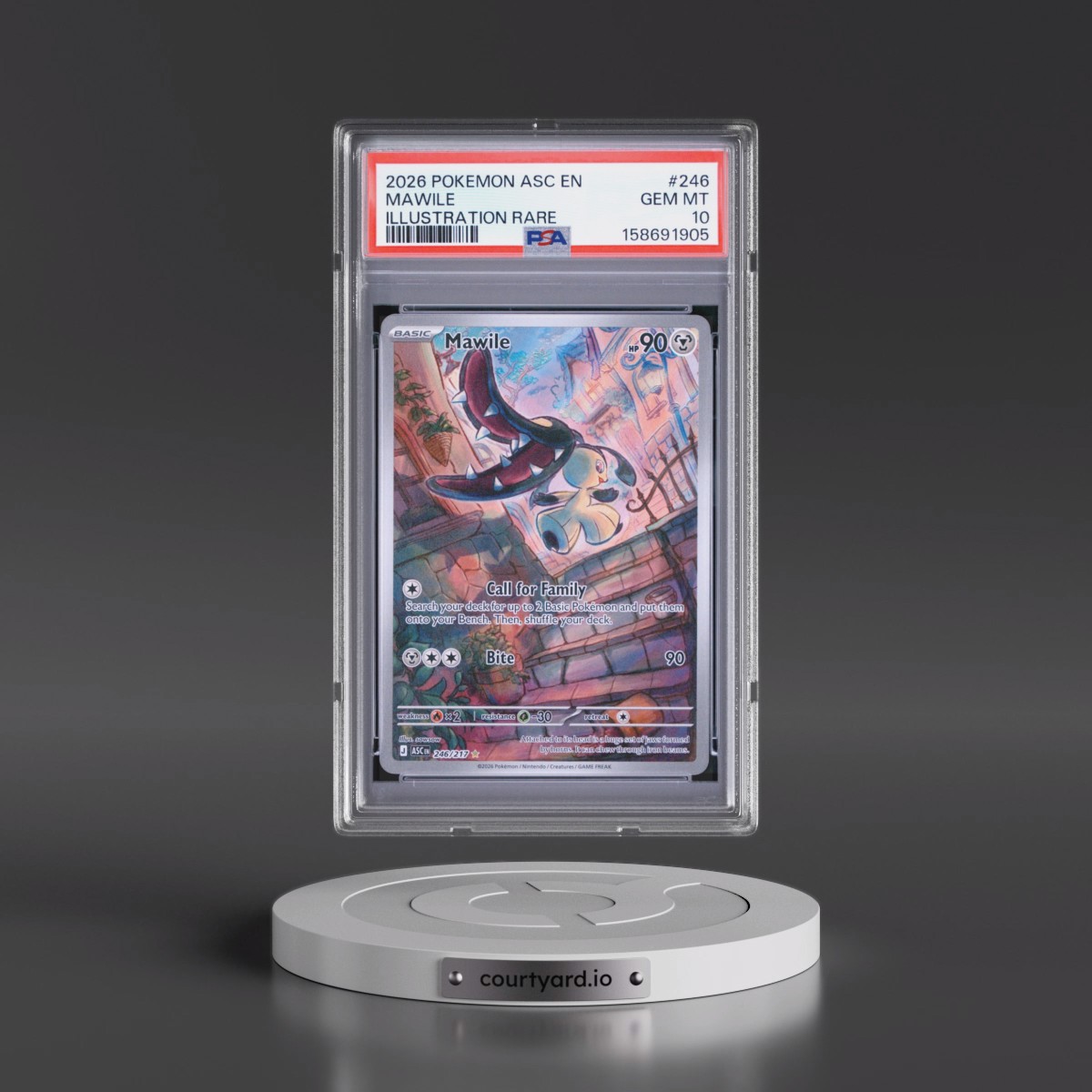 2026 Pokémon Asc EN-Ascended Heroes #246 Mawile - Illustration Rare (PSA 10 GEM MINT)