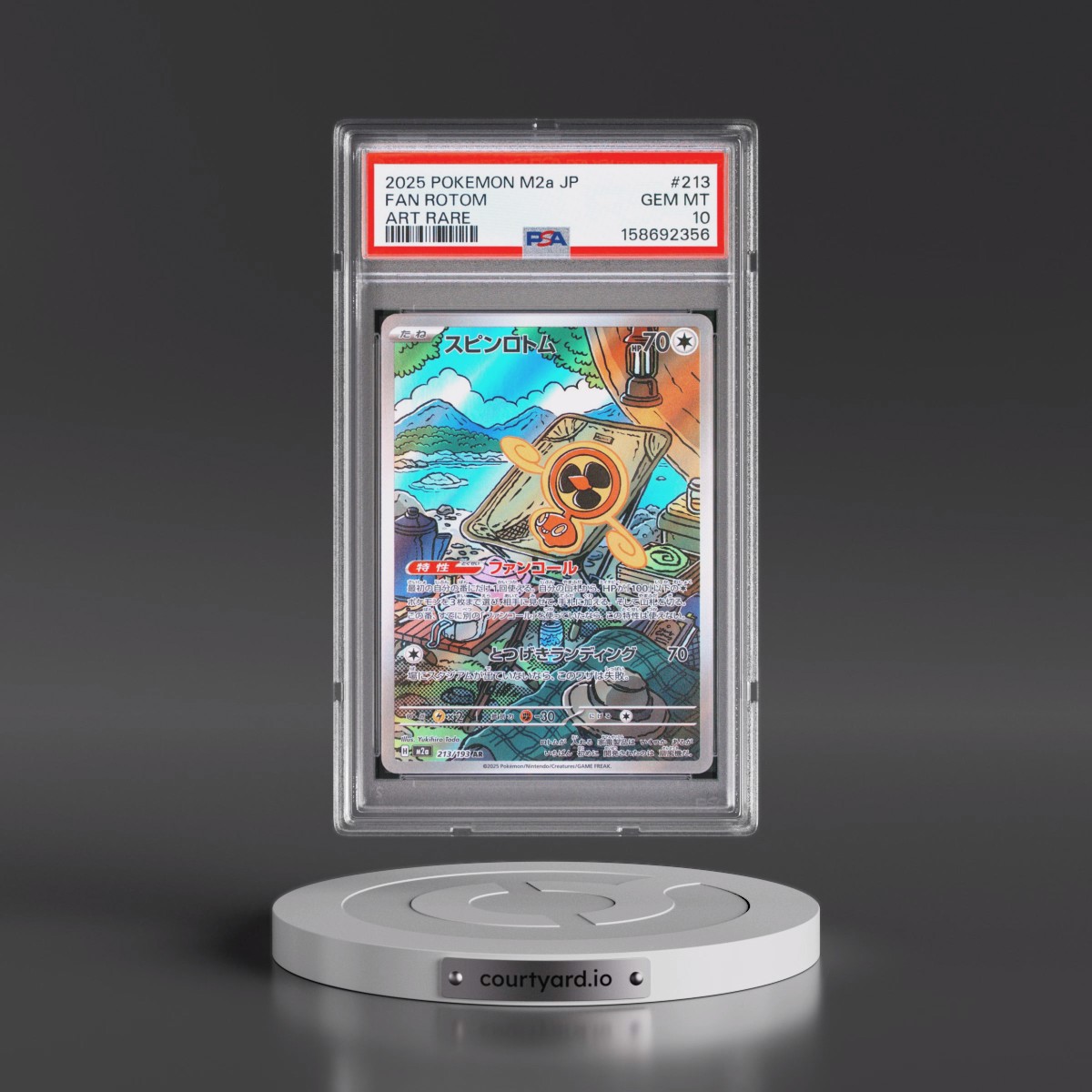 2025 Pokémon M2a-Mega Dream EX #213 Fan Rotom - Art Rare (PSA 10 GEM MINT)