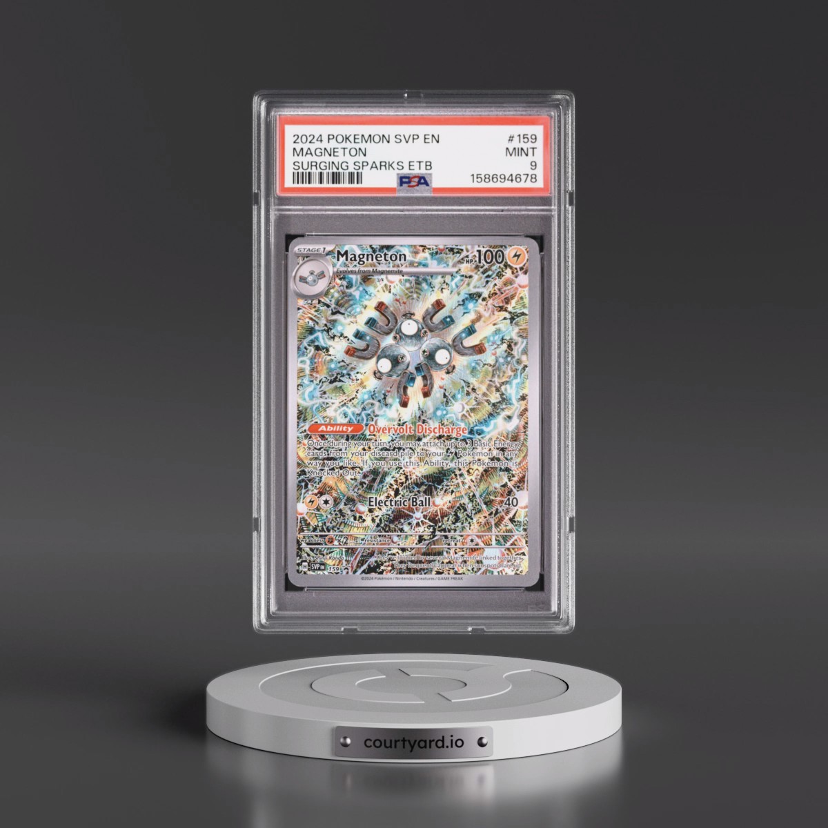 2024 Pokémon Svp EN-SV Black Star Promo #159 Magneton - Surging Sparks Elite Trainer Box (PSA 9 MINT)
