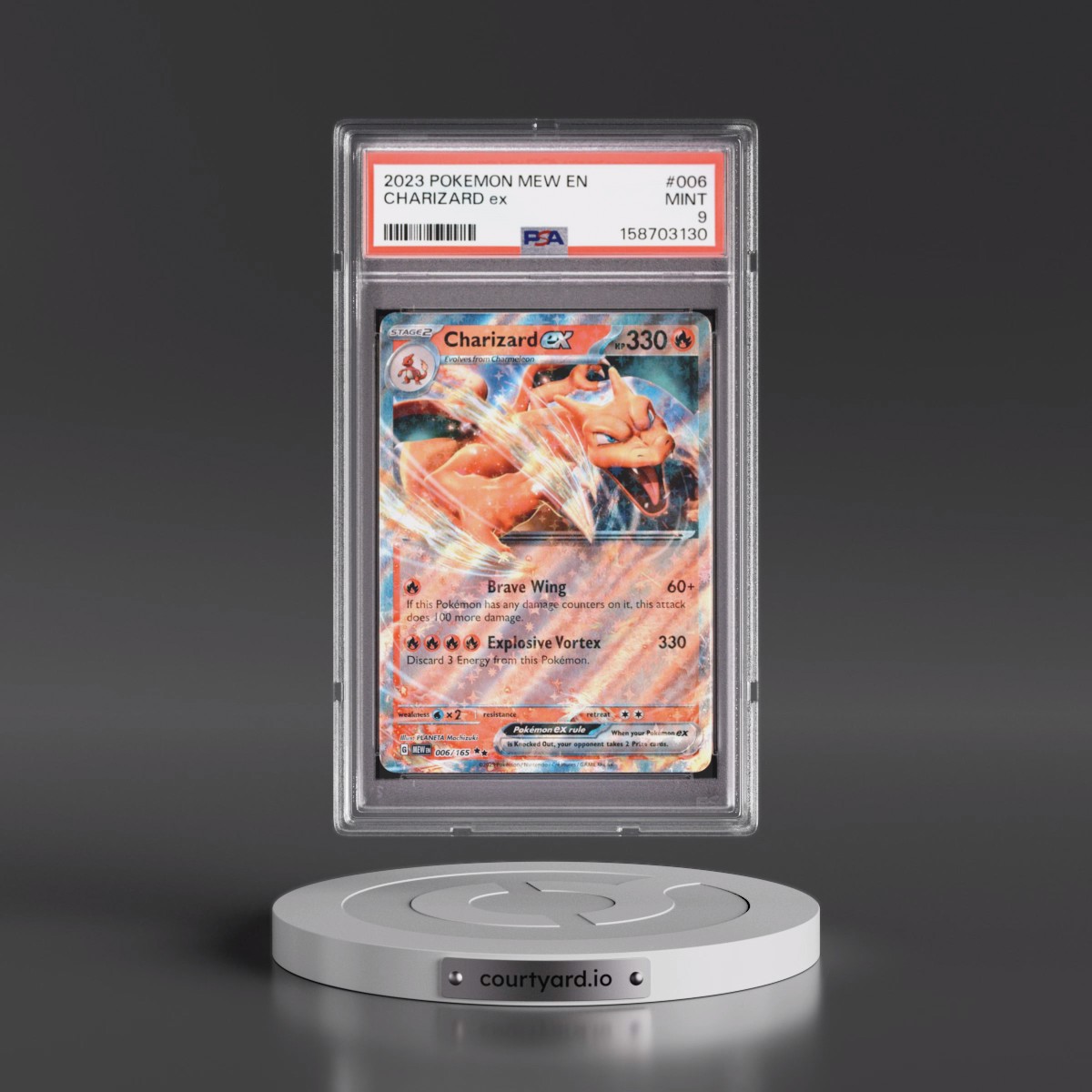 2023 Pokémon Mew EN-151 #006 Charizard EX - Holo (PSA 9 MINT)
