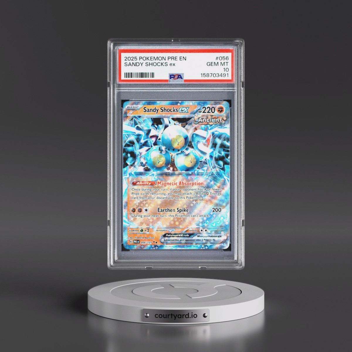 2025 Pokémon Pre EN-Prismatic Evolutions #056 Sandy Shocks EX - Holo (PSA 10 GEM MINT)