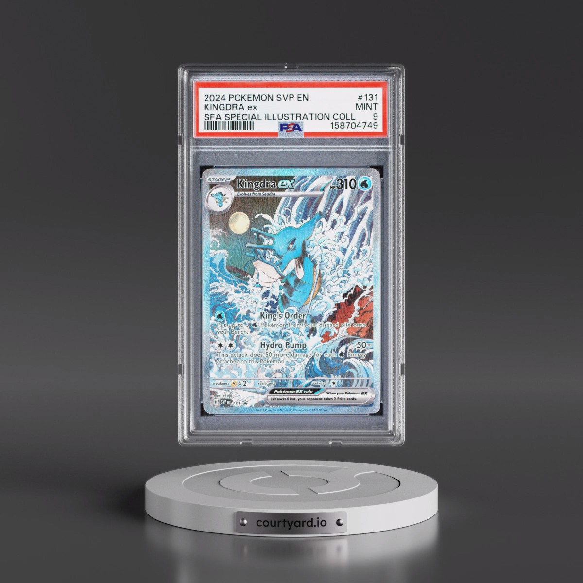 2024 Pokémon Svp EN-SV Black Star Promo #131 Kingdra EX - Holo Shrouded Fable Special Illustration Collection (PSA 9 MINT)
