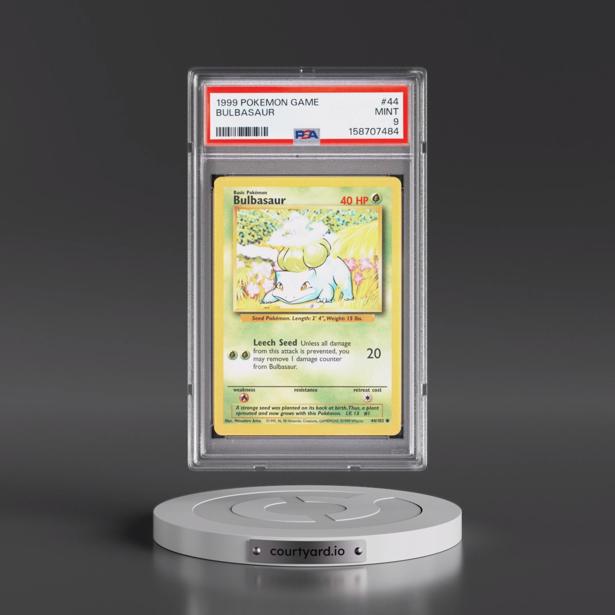 1999 Pokémon Game #44 Bulbasaur (PSA 9 MINT)