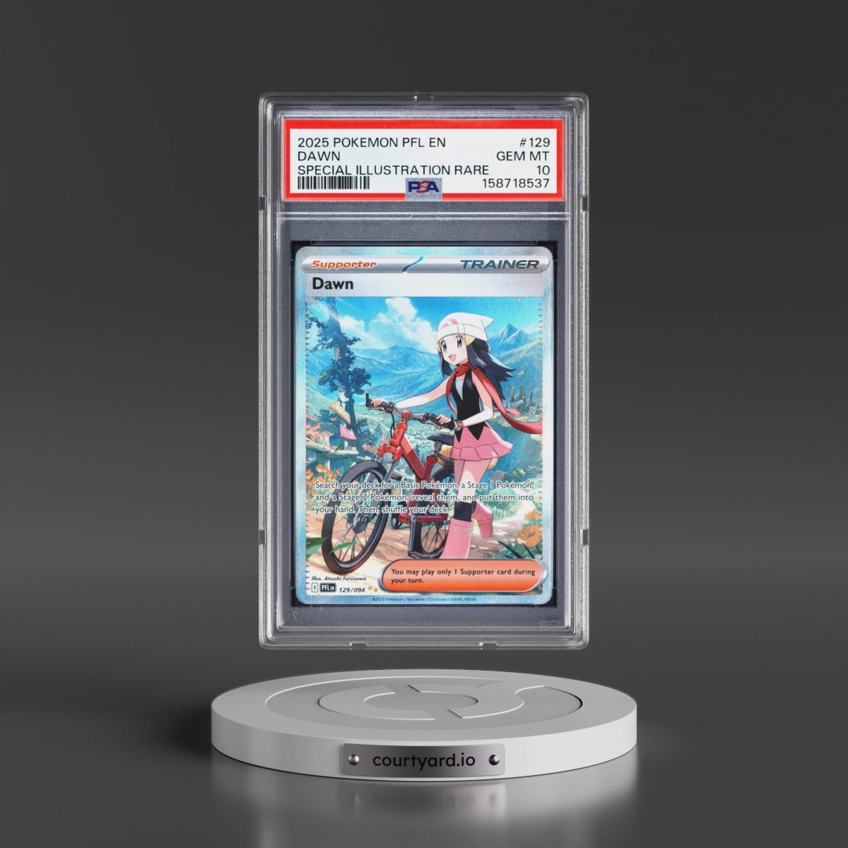 2025 Pokémon Pfl EN-Phantasmal Flames #129 Dawn - Special Illustration Rare (PSA 10 GEM MINT)
