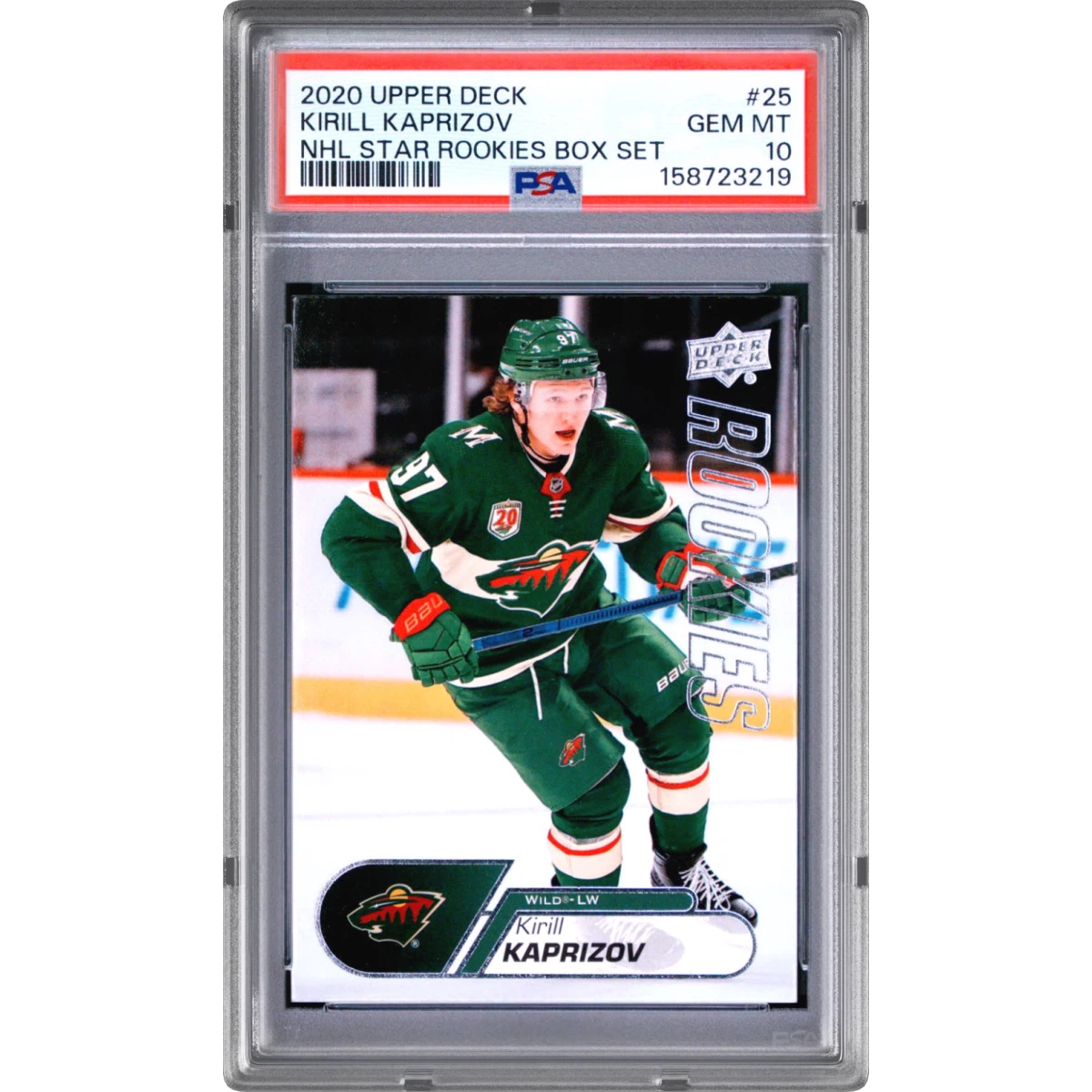2020 Upper Deck NHL Star Rookies Box Set #25 Kirill Kaprizov (PSA 10 GEM MINT)
