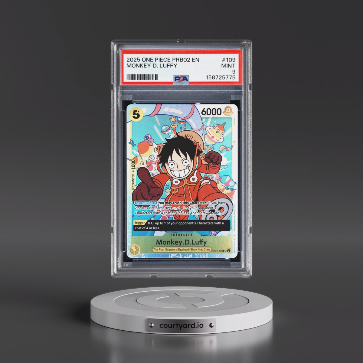 2025 One Piece PRB02-Premium Booster -One Piece Card the Best- Vol.2 #109 Monkey D. Luffy (PSA 9 MINT)