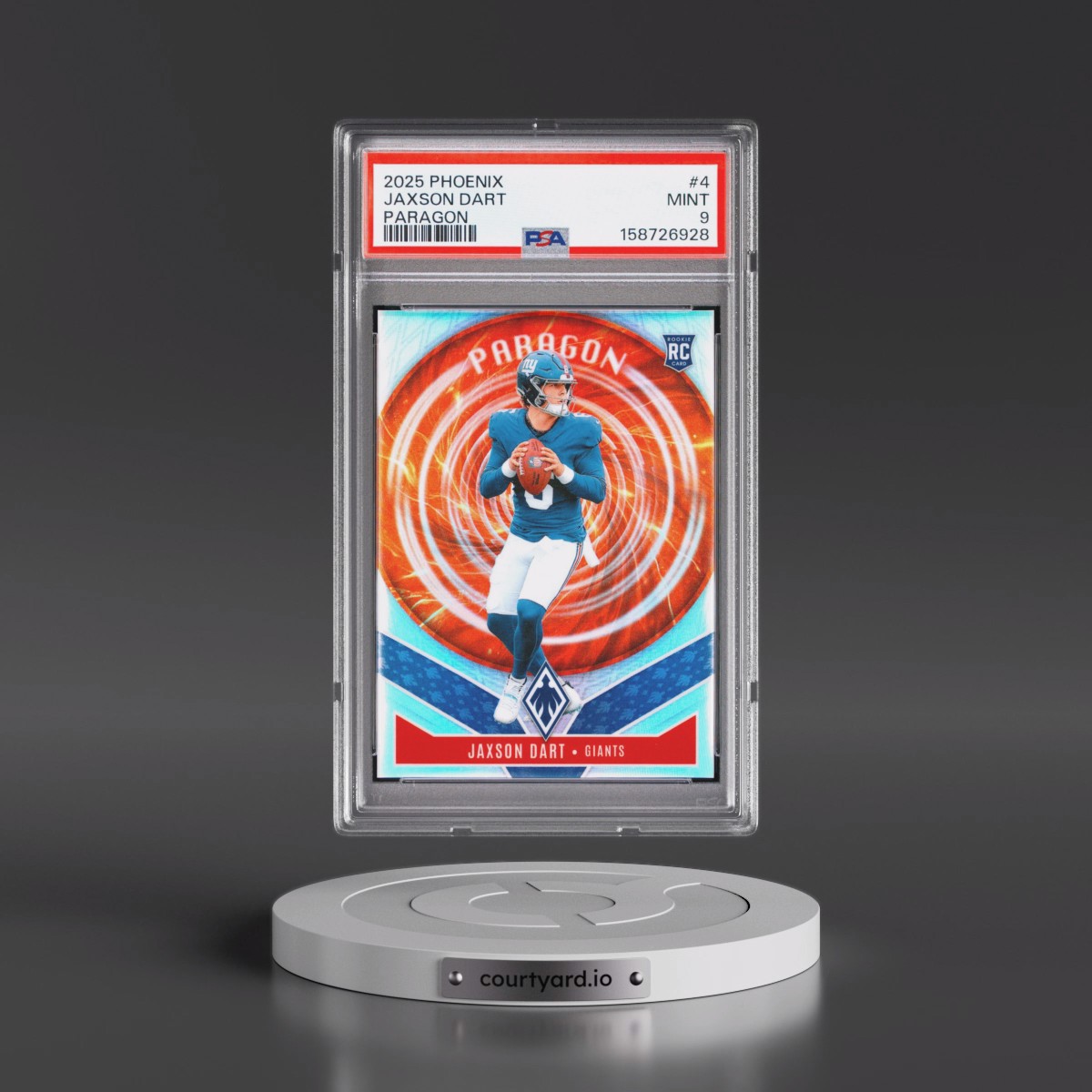 2025 Panini Phoenix Paragon #4 Jaxson Dart (PSA 9 MINT)