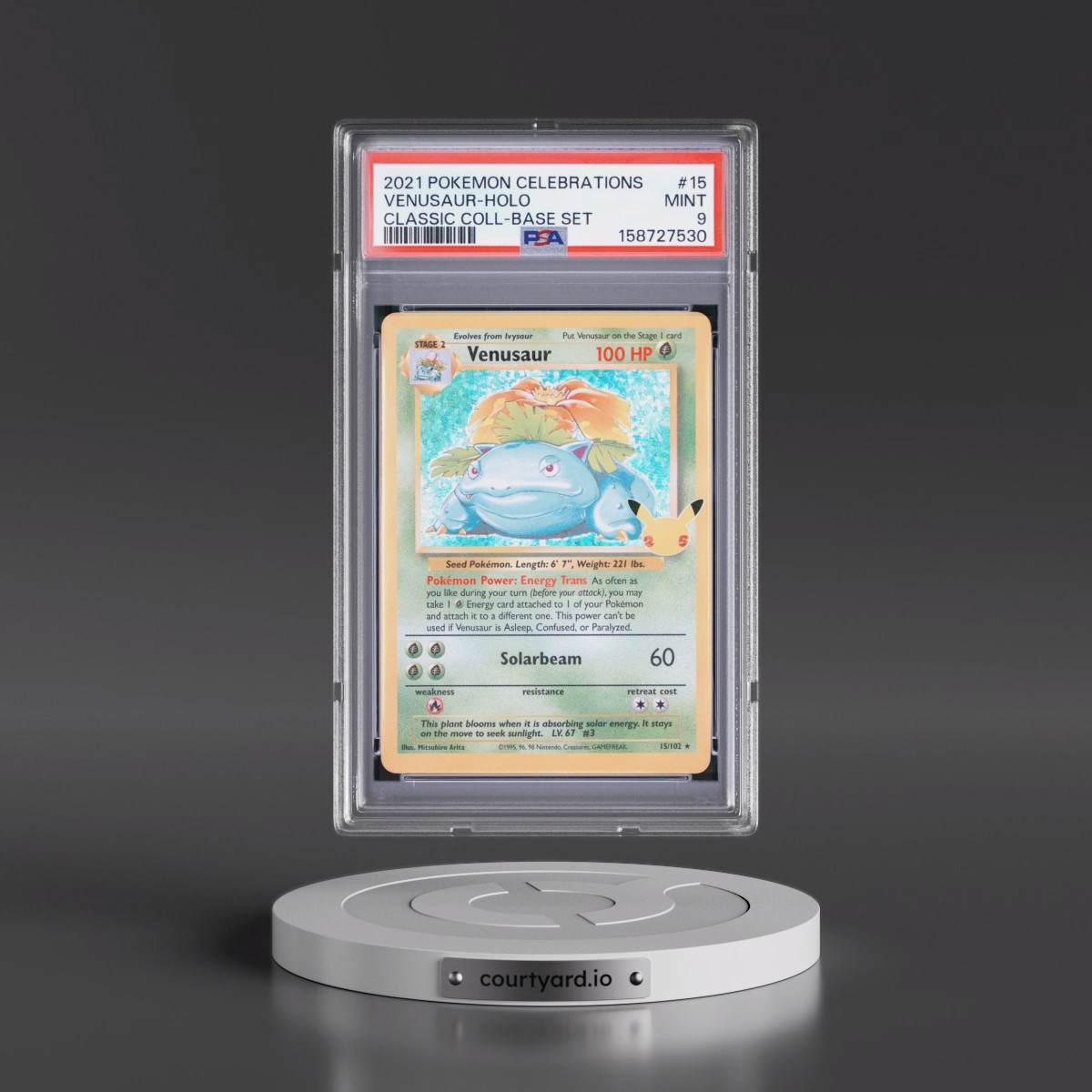 2021 Pokémon Celebrations Classic Collection #15 Venusaur - Holo (PSA 9 MINT)