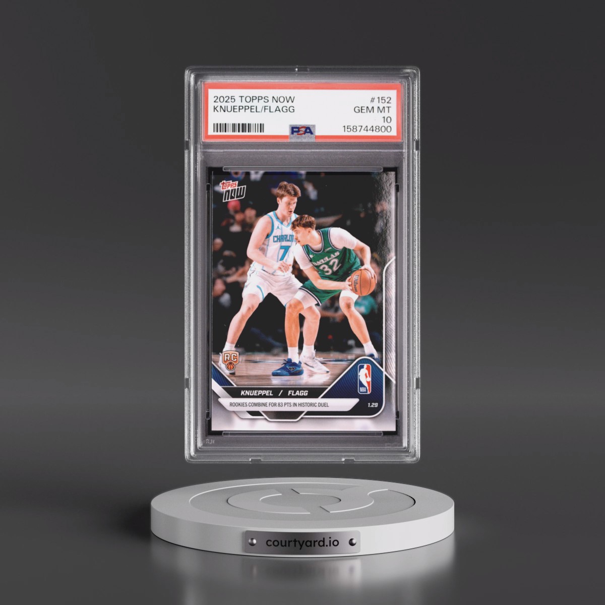 2025 Topps Now #152 Cooper Flagg/Kon Knueppel (PSA 10 GEM MINT)