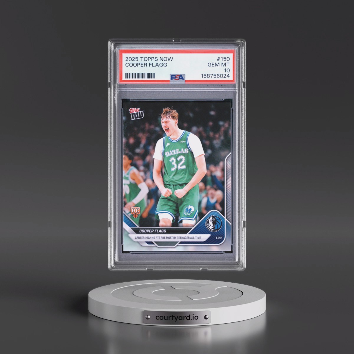 2025 Topps Now #150 Cooper Flagg (PSA 10 GEM MINT)