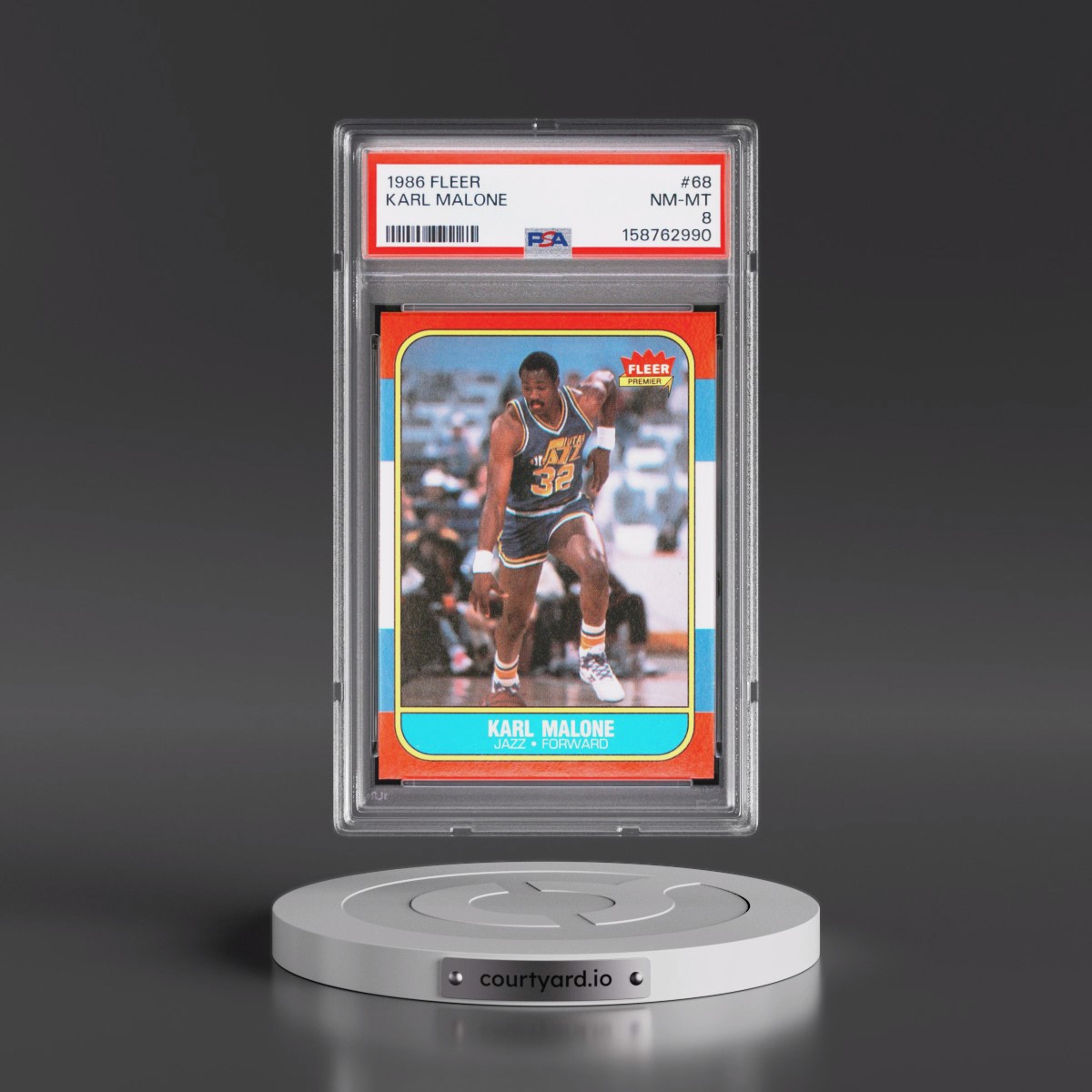 1986 Fleer #68 Karl Malone (PSA 8 NM-MT)