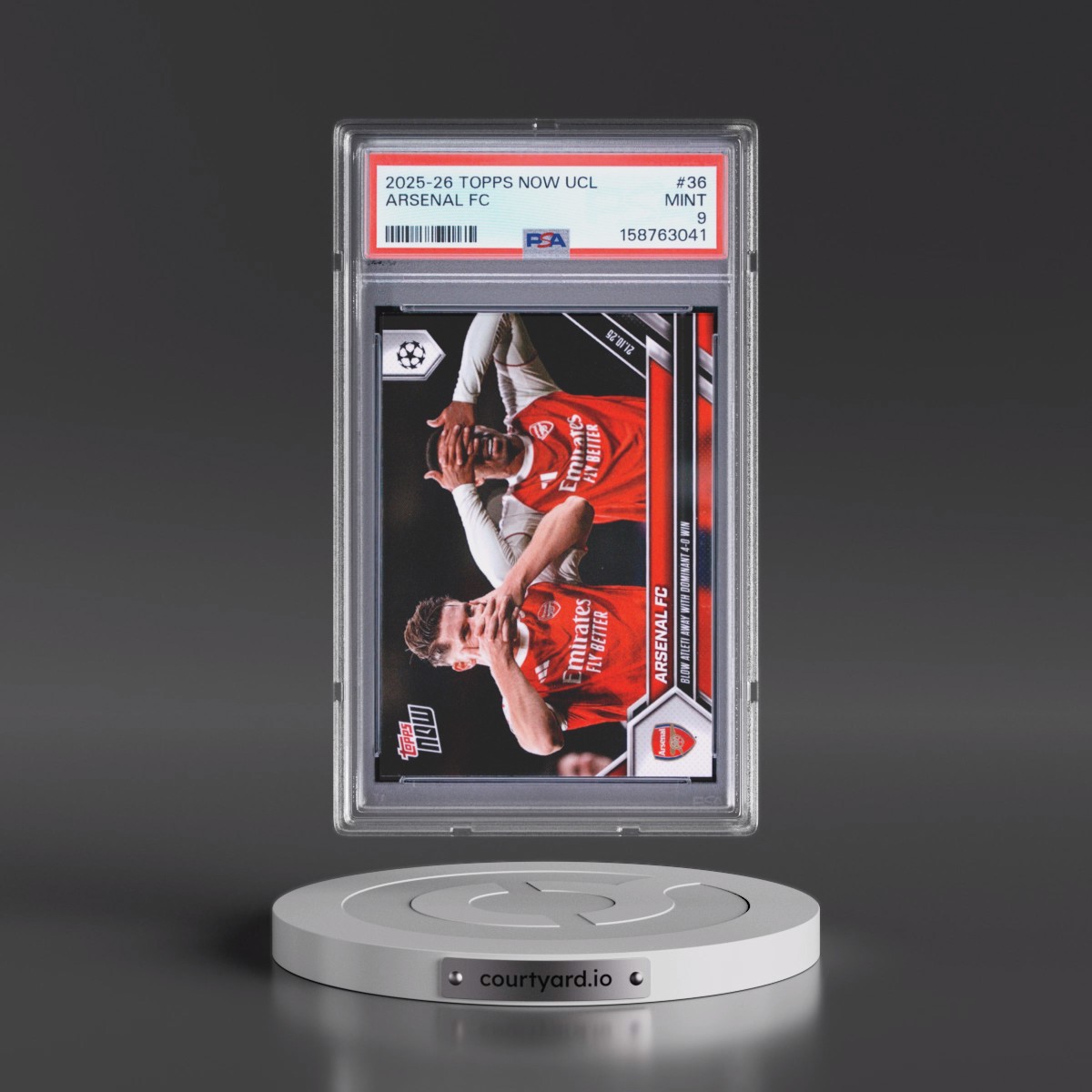 2025 Topps Now UEFA Champions League Arsenal FC #36 PSA 9