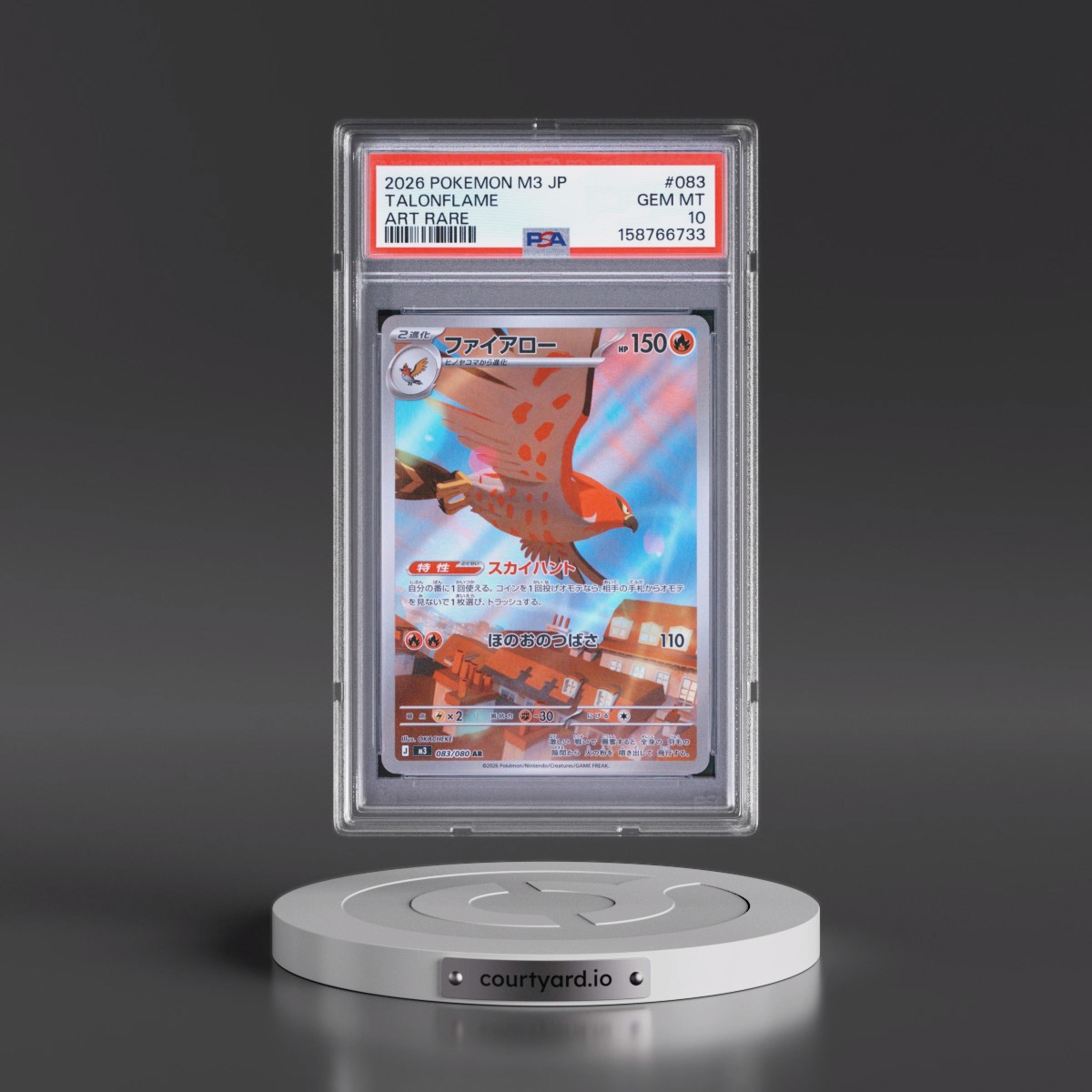 2026 Pokémon M3-Nullifying Zero #083 Talonflame - Art Rare (PSA 10 GEM MINT)