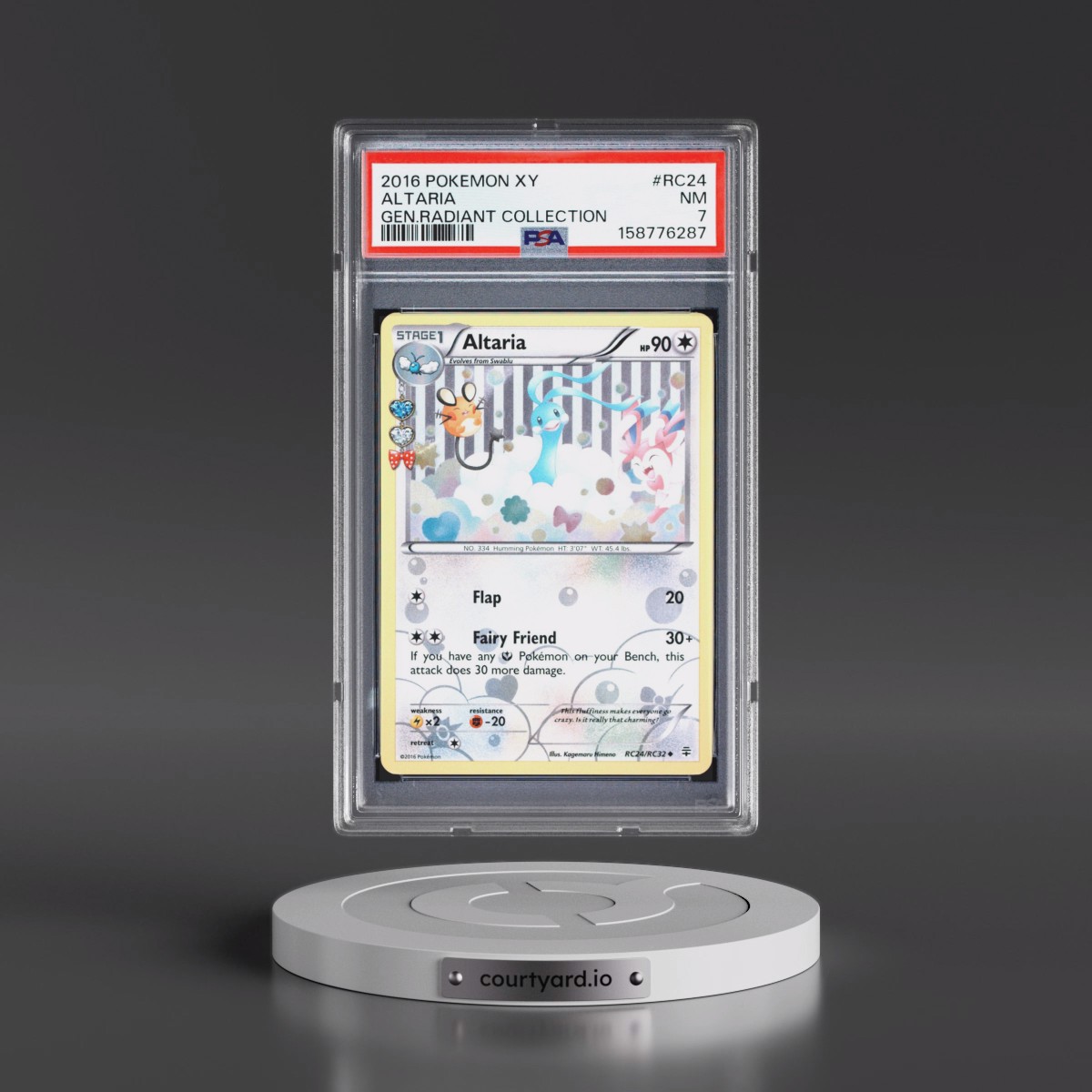 2016 Pokémon XY Generations Radiant Collection #RC24 Altaria (PSA 7 NM)